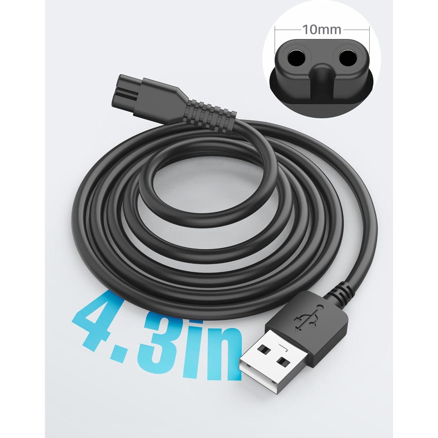 Cable de Carga USB POPCHOSE para Afeitadora SN2268 1.35m