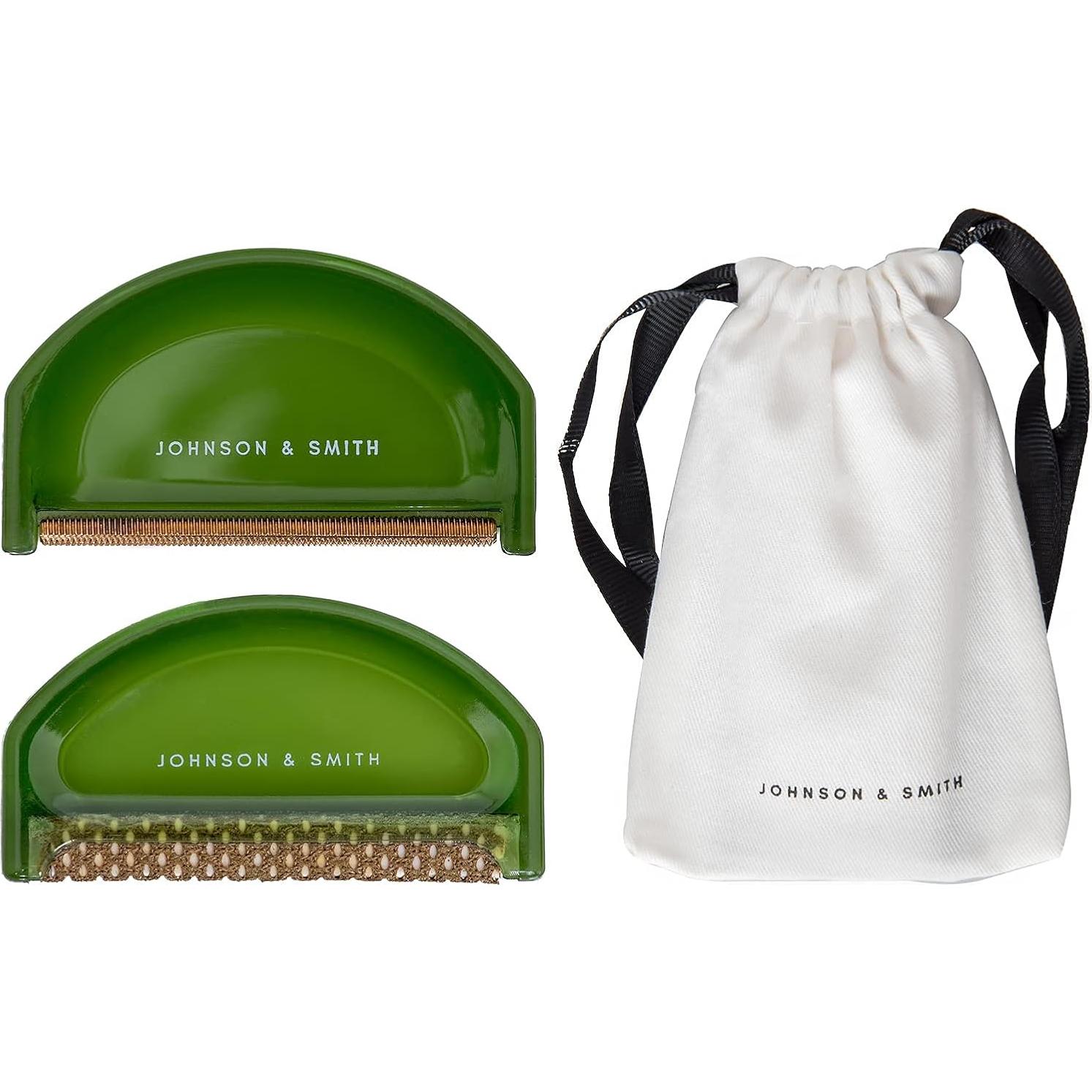 Sweater Comb 2 Pack - Sweater Shaver Lint Scraper - Easy Grip Cashmere Comb - Multifunction Fabric Clothes Shaver Cashmere Pill Remover - Travel Pilling Remover Brush with Pouch