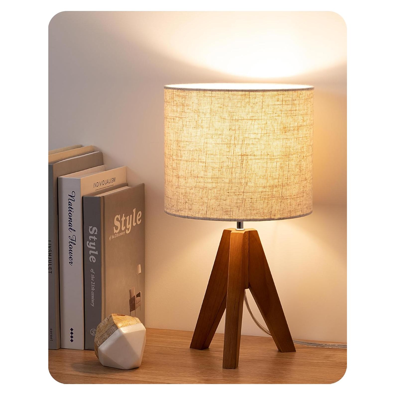 Lámpara de Mesa Tripode EDISHINE Beige 36.1 cm E26