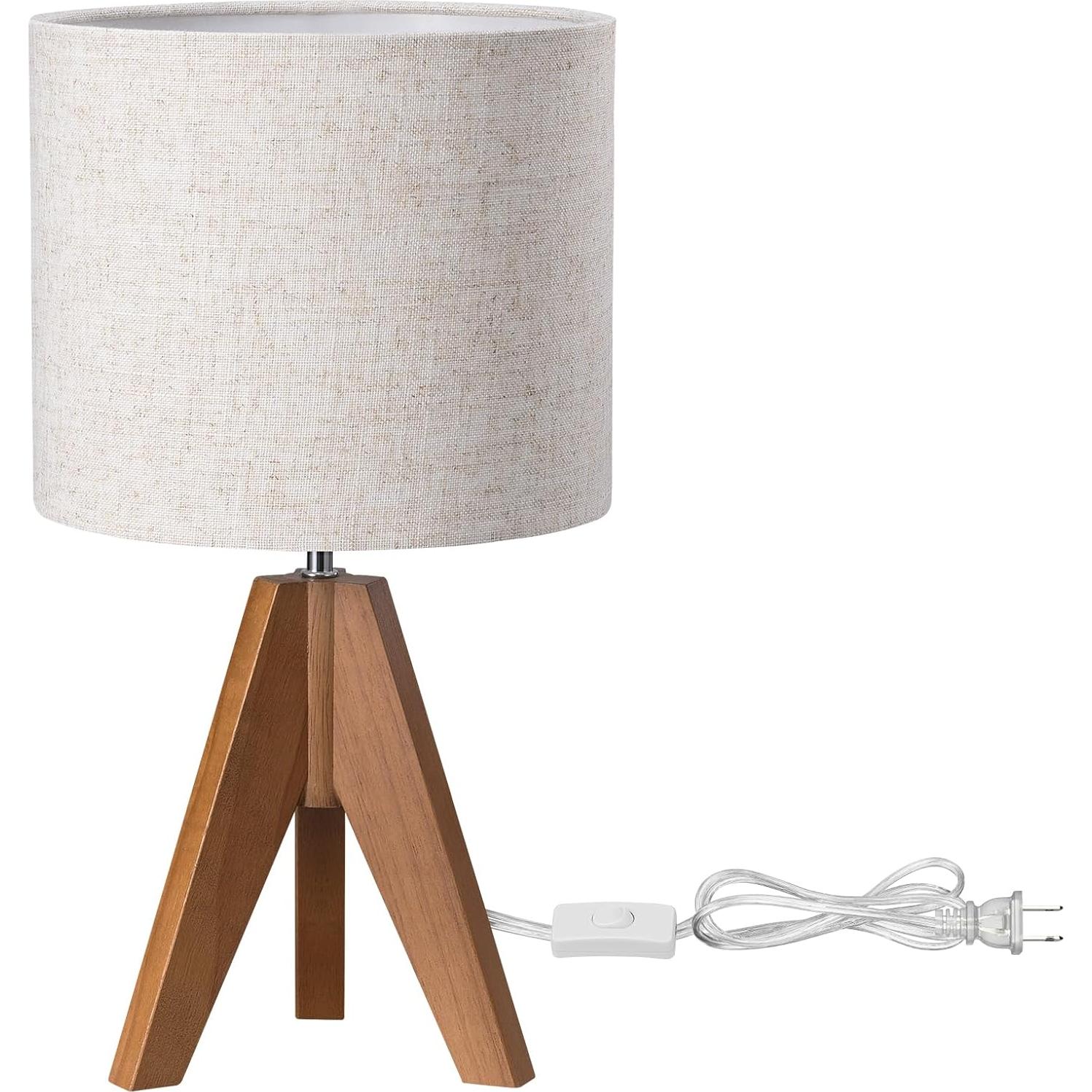 Lámpara de Mesa Tripode EDISHINE Beige 36.1 cm E26