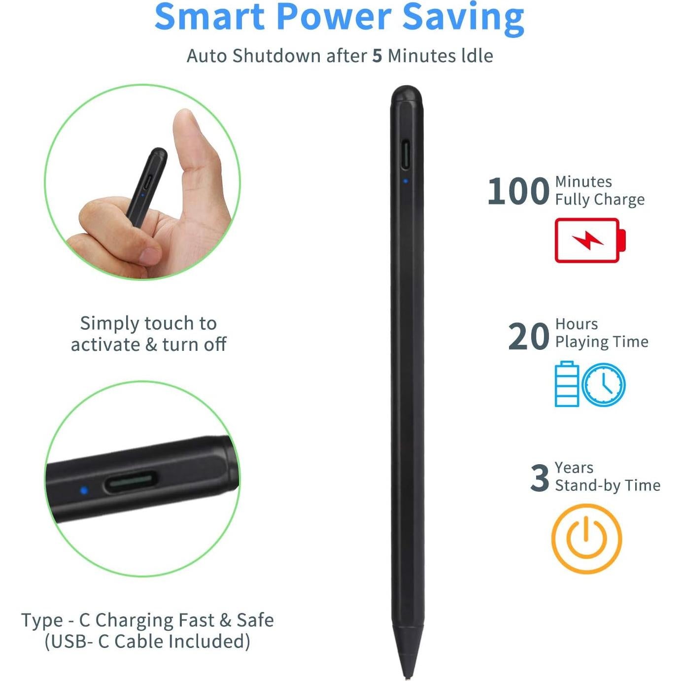 Lápiz Stylus Evach para Kindle Fire 10/8/7, Punta Fina 1.5mm