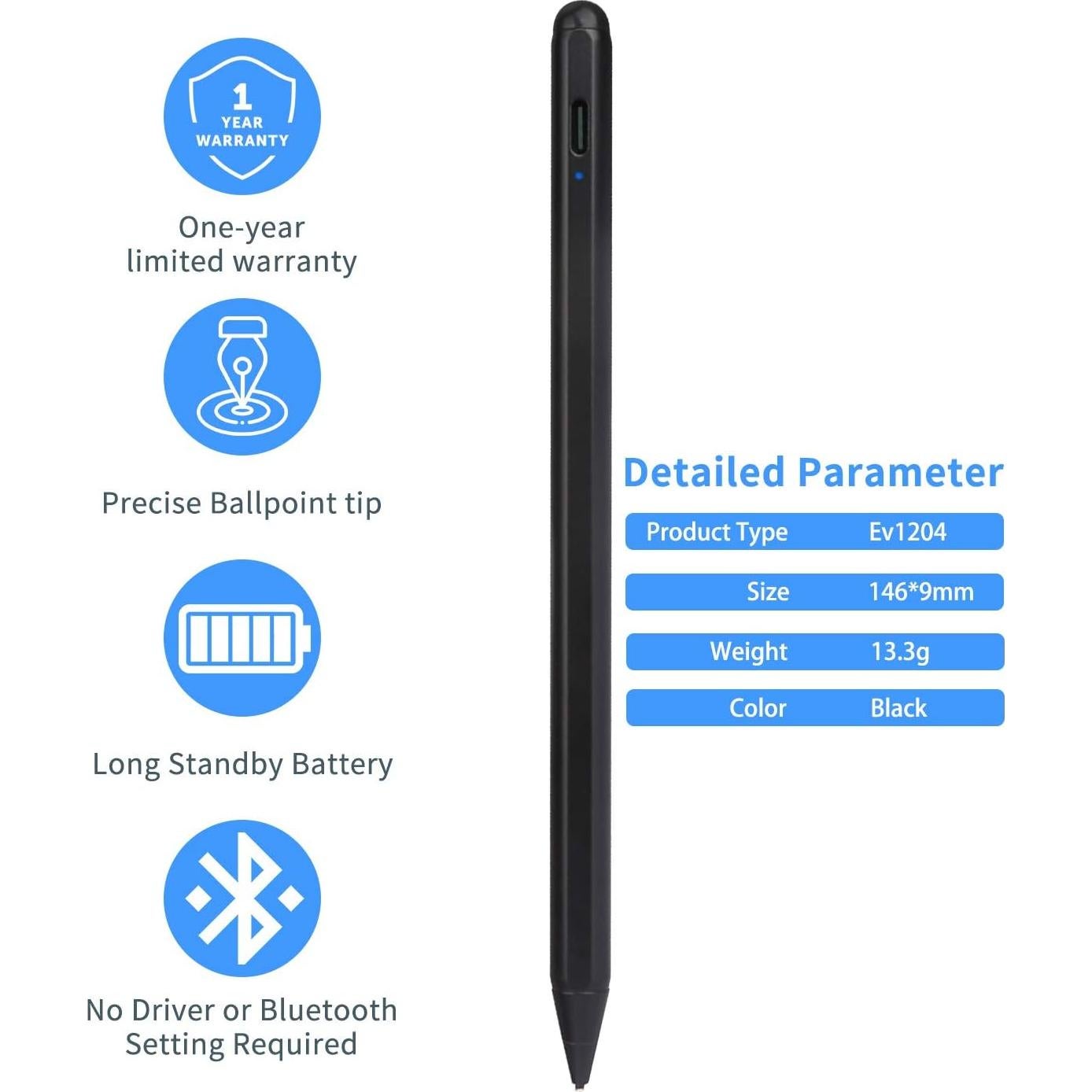 Lápiz Stylus Evach para Kindle Fire 10/8/7, Punta Fina 1.5mm