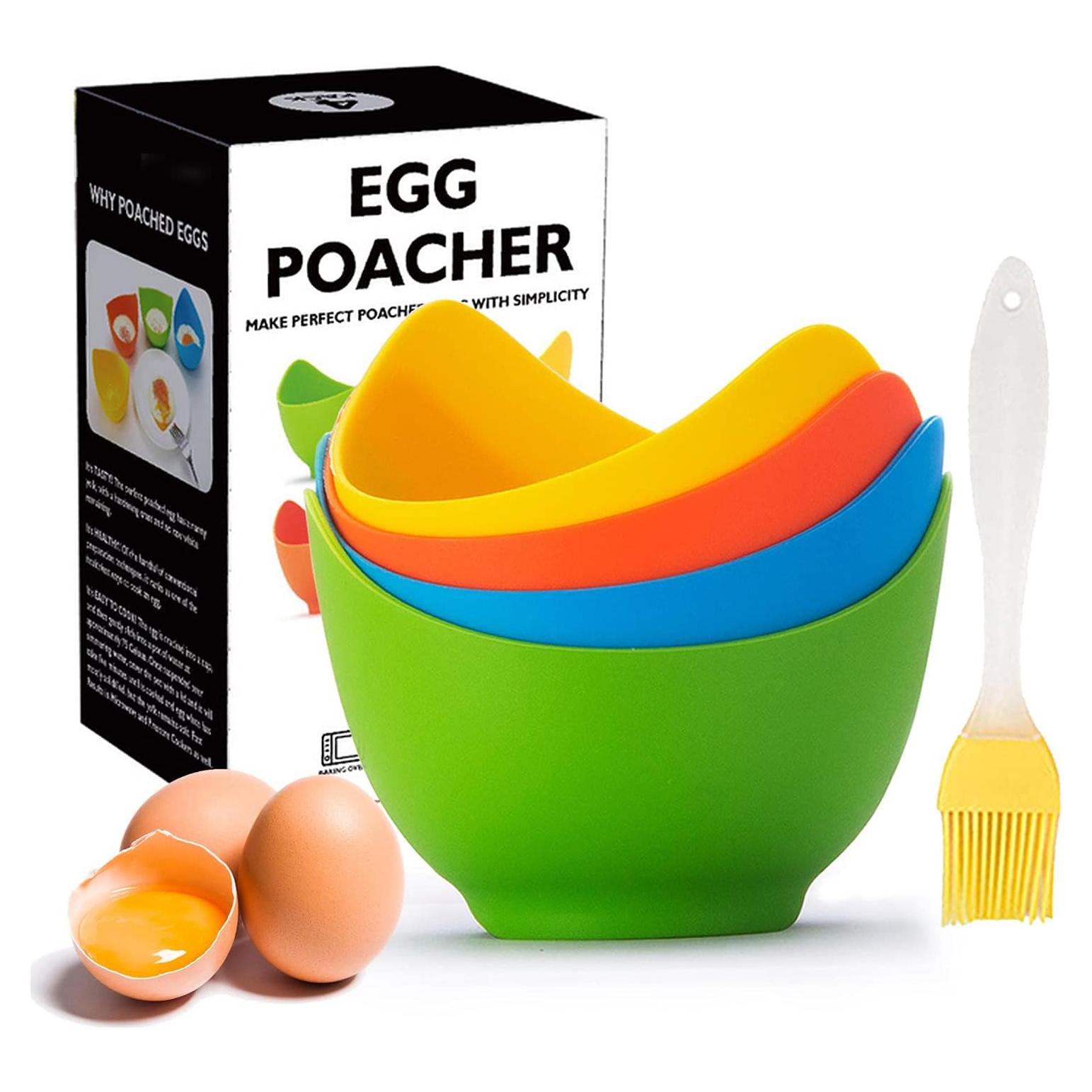 Cocinero de Huevos Pochados KRGMNHR Silicona Antideslizante