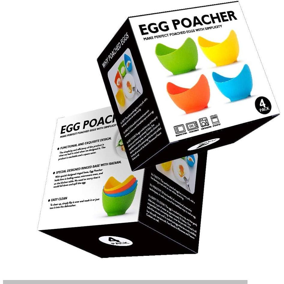 Cocinero de Huevos Pochados KRGMNHR Silicona Antideslizante