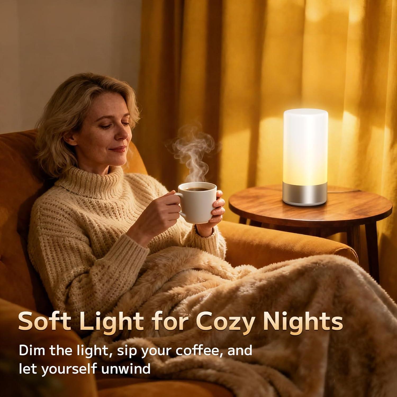 Lámpara de Mesa Táctil LED Famigreta T6 RGB 3 Niveles 19.3cm