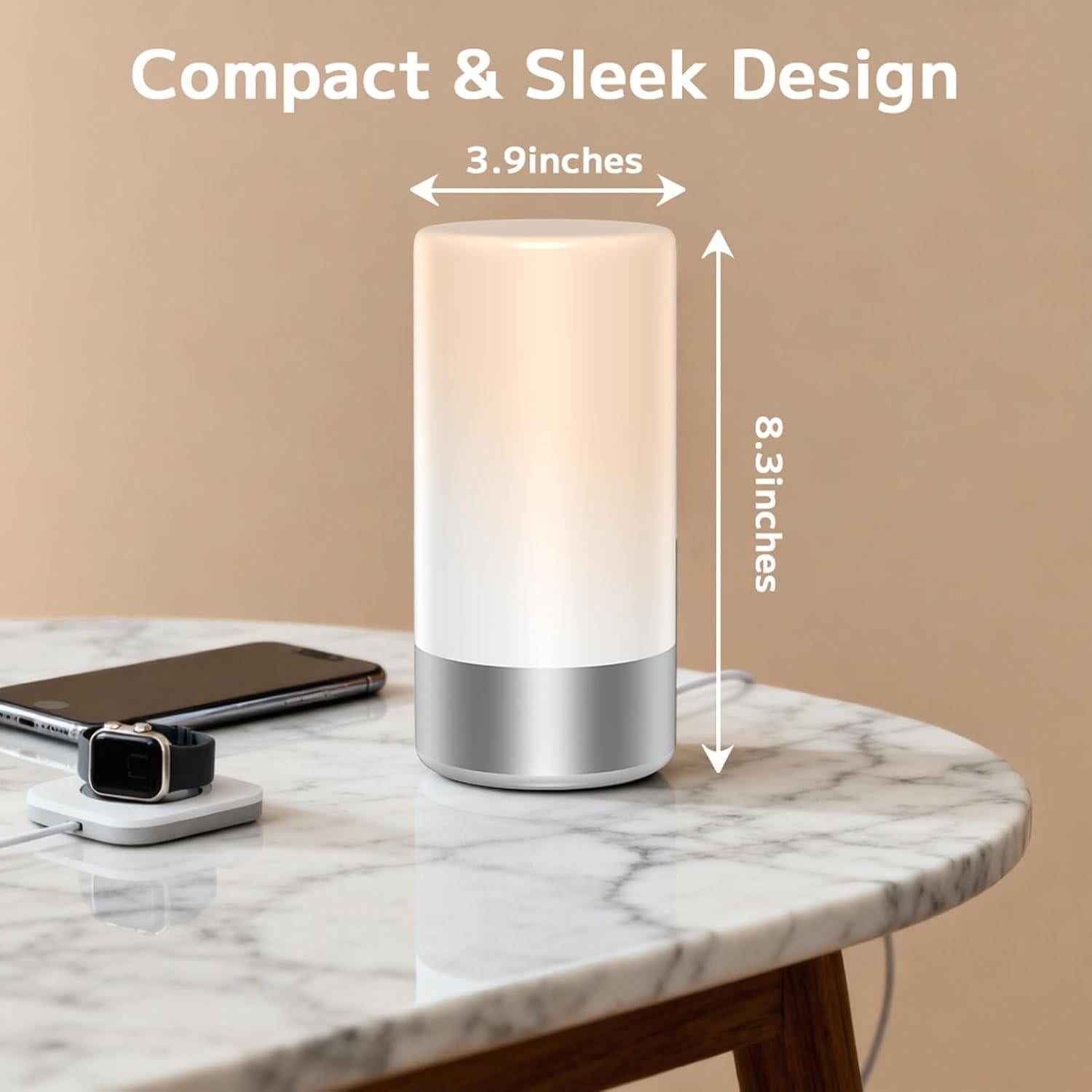 Lámpara de Mesa Táctil LED Famigreta T6 RGB 3 Niveles 19.3cm