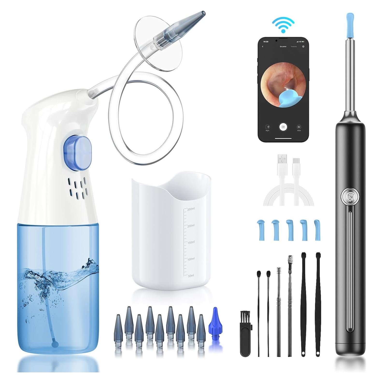 Kit de Eliminación de Cerumen WEUANY con Cámara HD 1080P