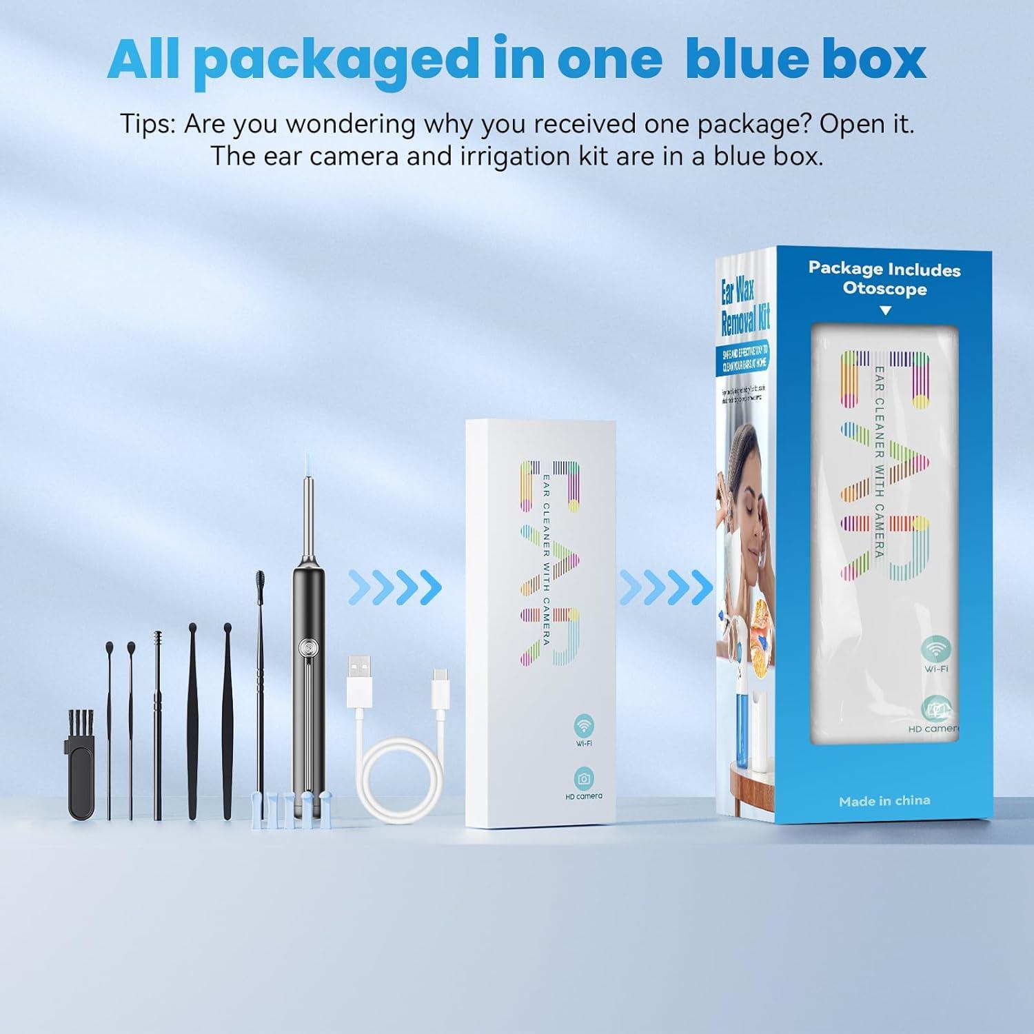 Kit de Eliminación de Cerumen WEUANY con Cámara HD 1080P