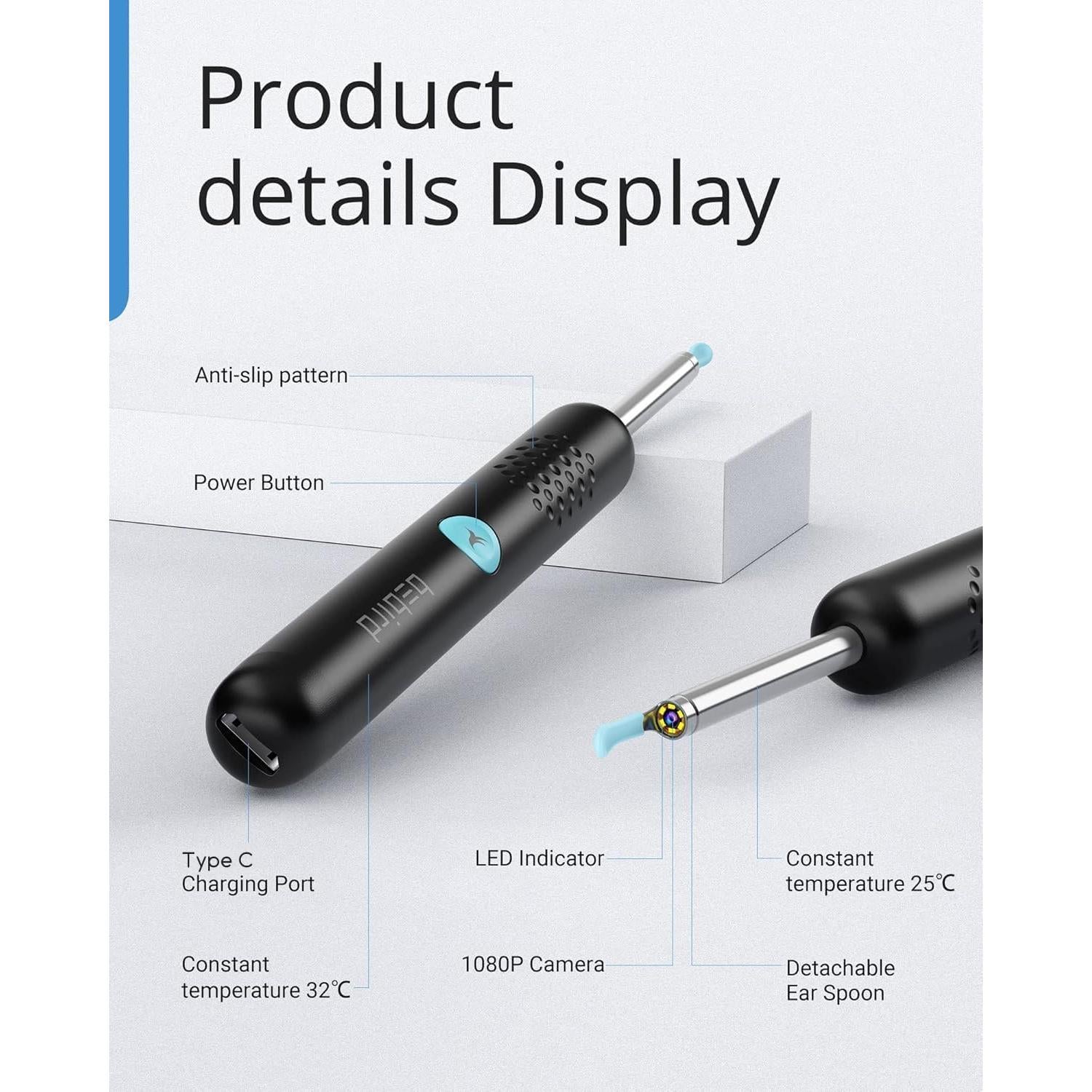 BEBIRD R1 Limpiador de Cerumen con Cámara HD y Luz LED