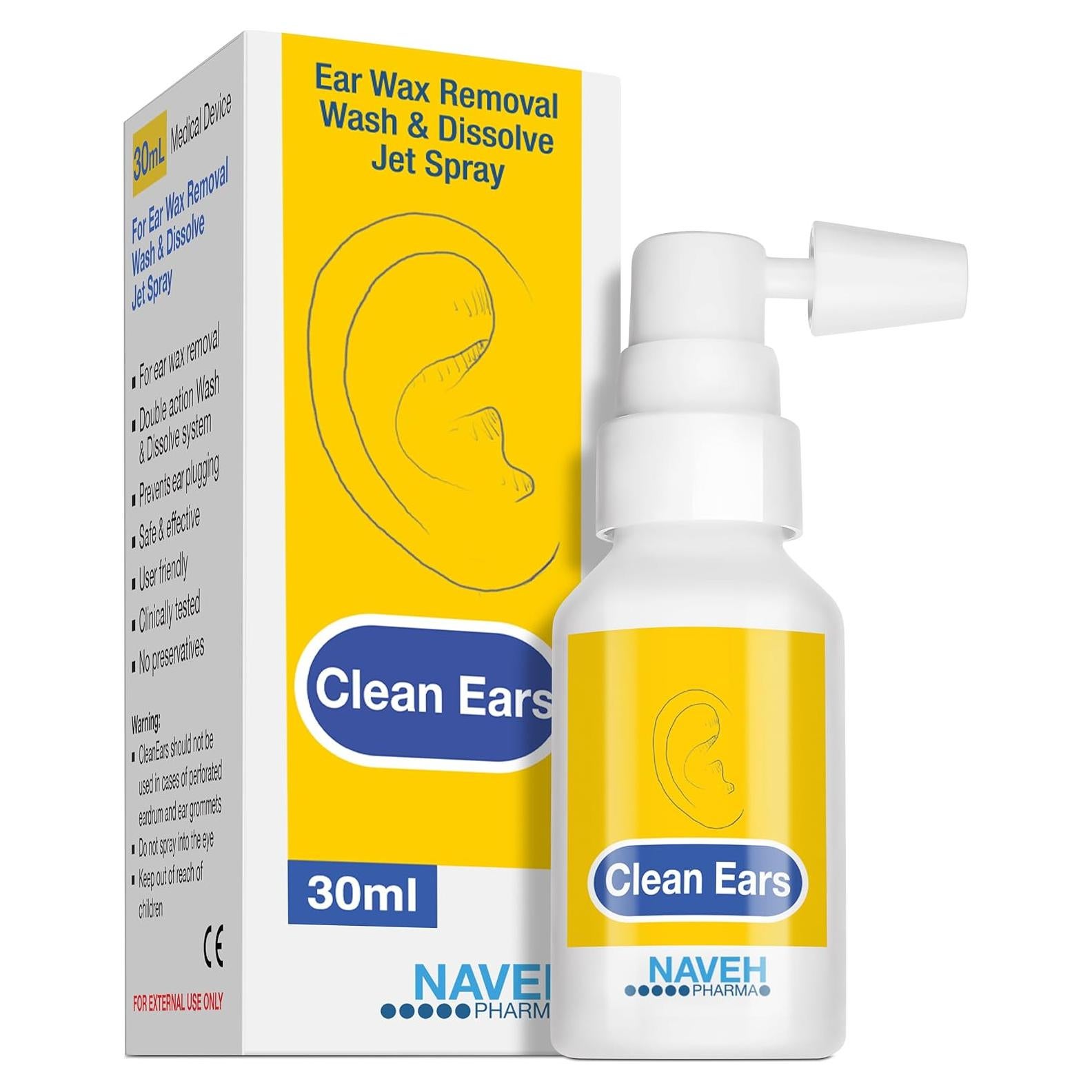 Spray Eliminador de Cerumen CleanEars 30 ml Naveh Pharma