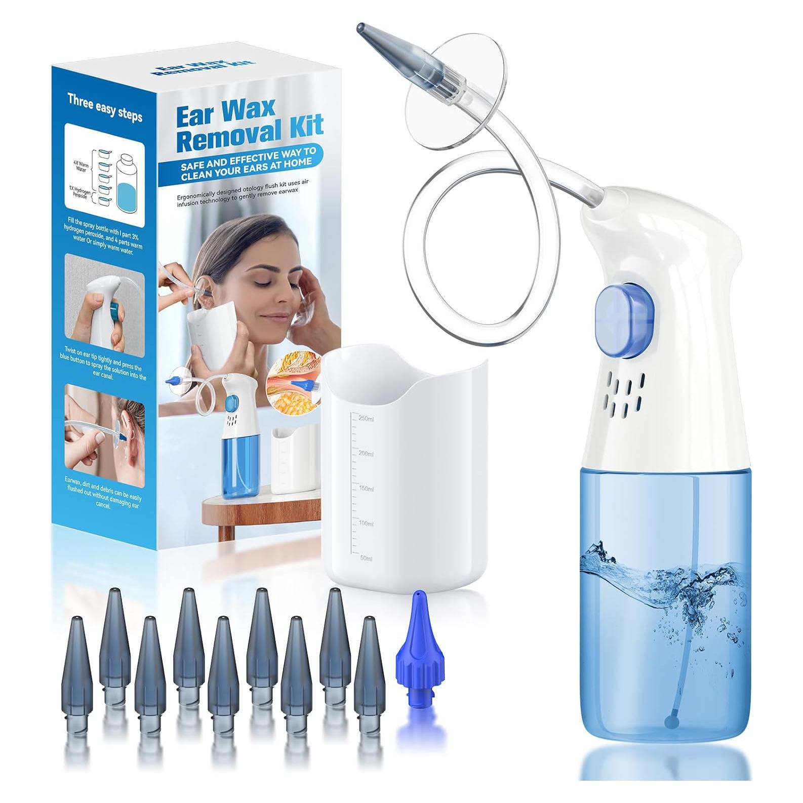 Kit de limpieza de oídos WEUANY E202, irrigación manual