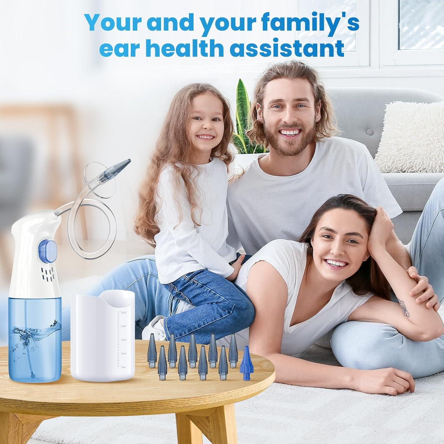 Kit de limpieza de oídos WEUANY E202, irrigación manual