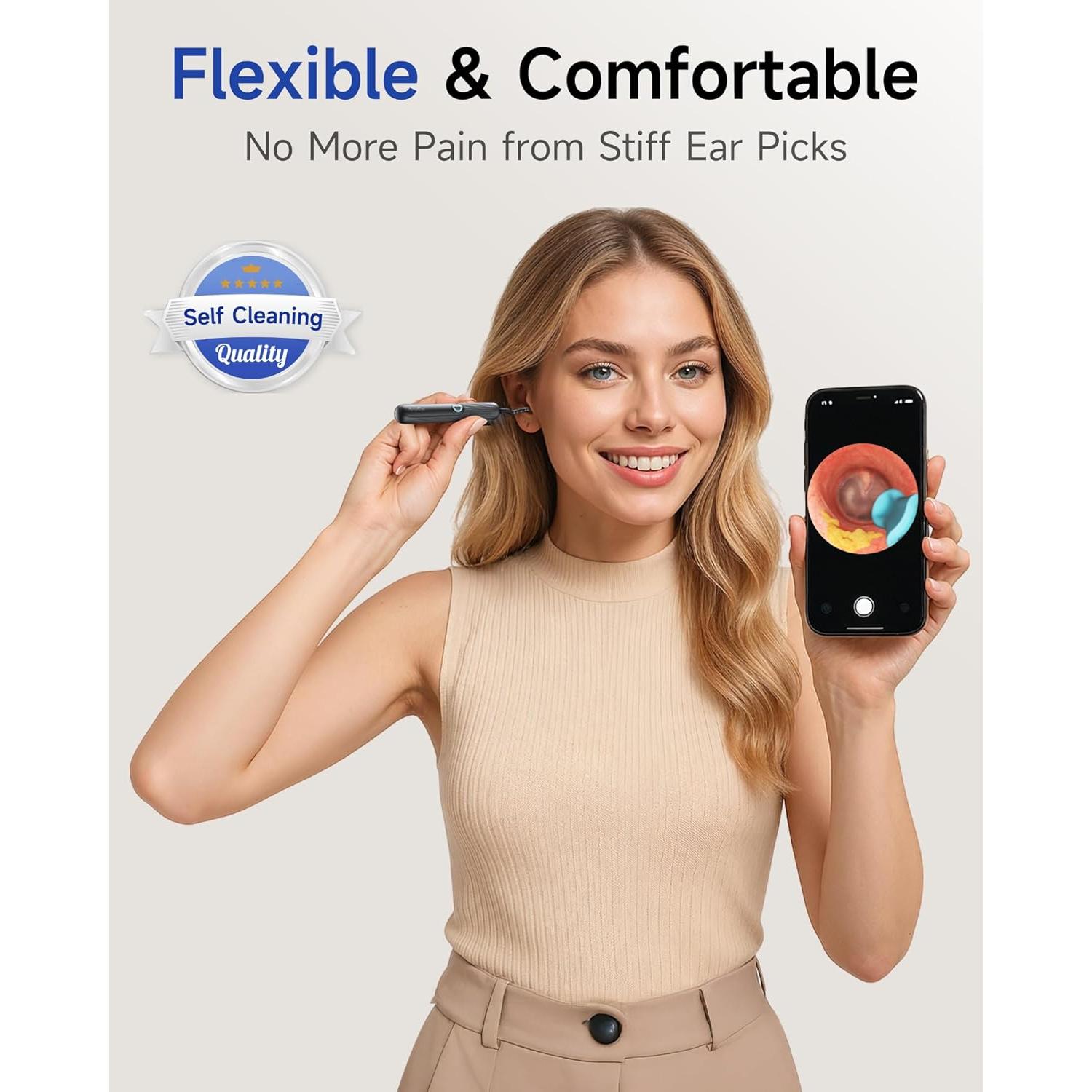 Limpiador de Oído Inalámbrico Anyear con Cámara 10MP HD