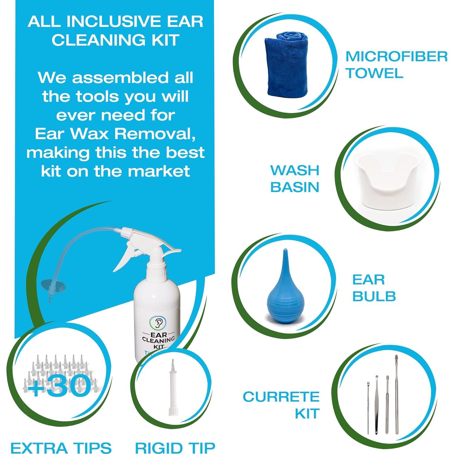 Kit de Limpieza de Oídos Tilcare - Irrigación Cerumen Adultos Niños