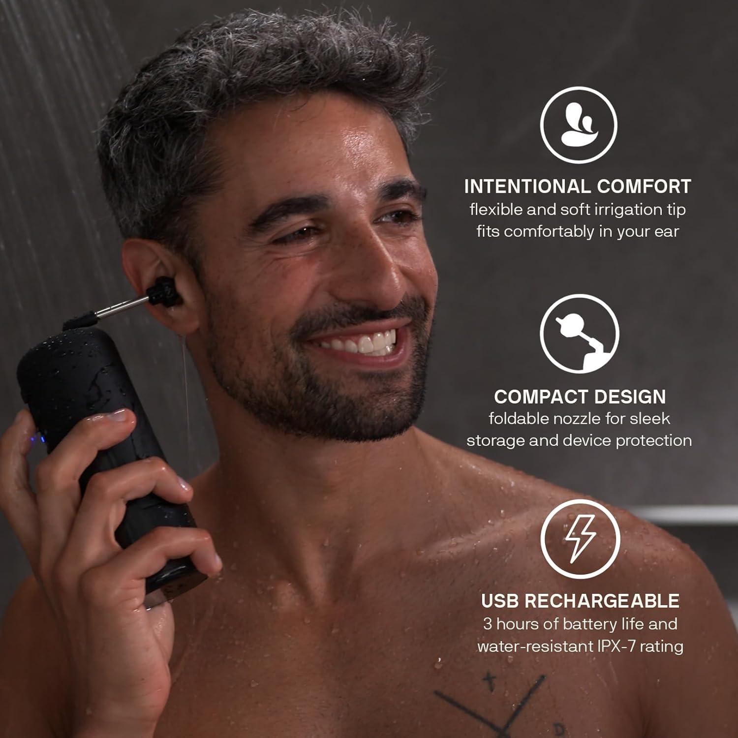 Limpiador de Oídos Eléctrico Wush Pro Black Wolf - Agua