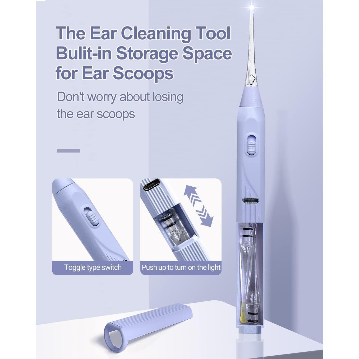 Removedor de Cerumen UANRNA con Luz LED y Almacenamiento