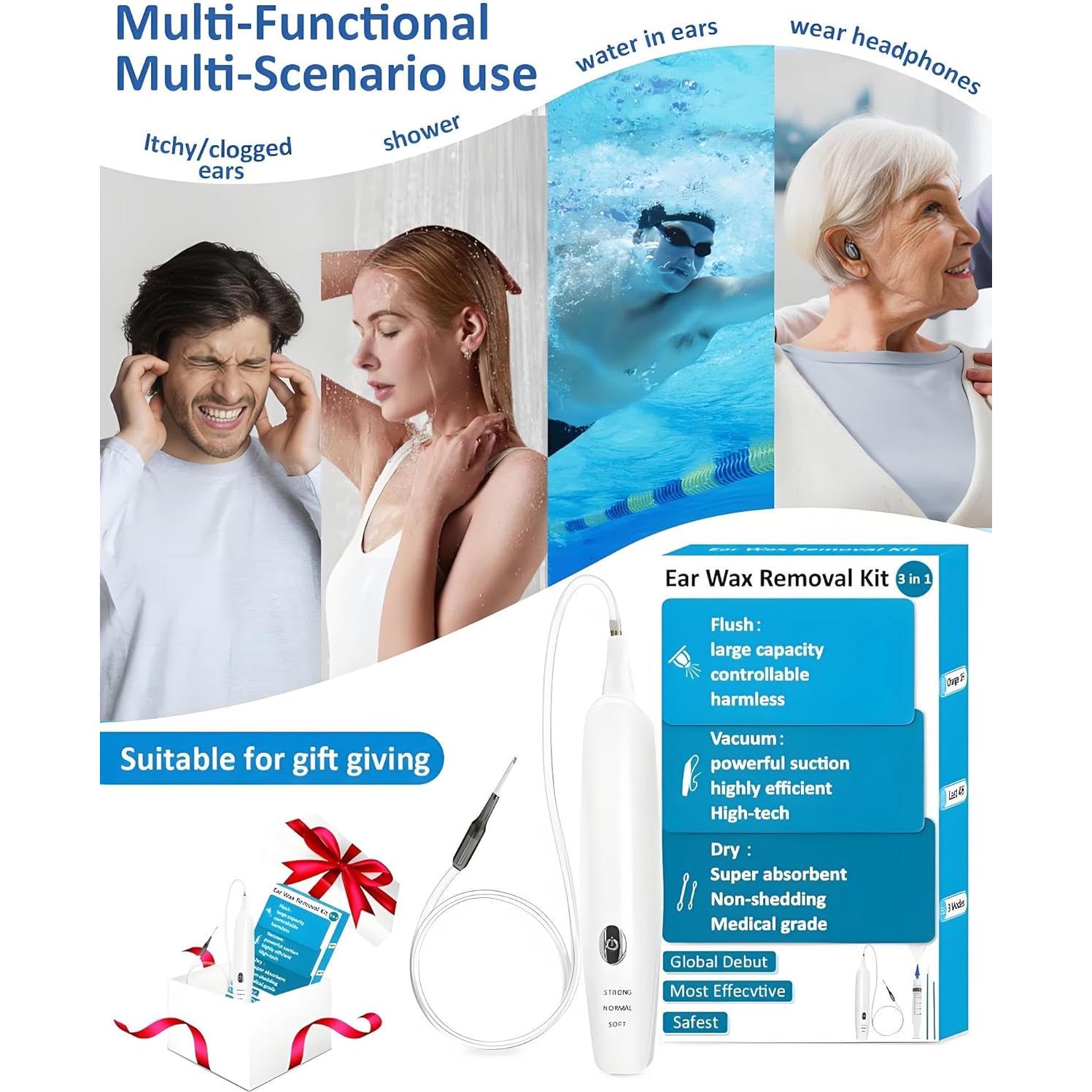 Kit Eliminación Cerumen KISSIMEE HE20 3 en 1 Recargable