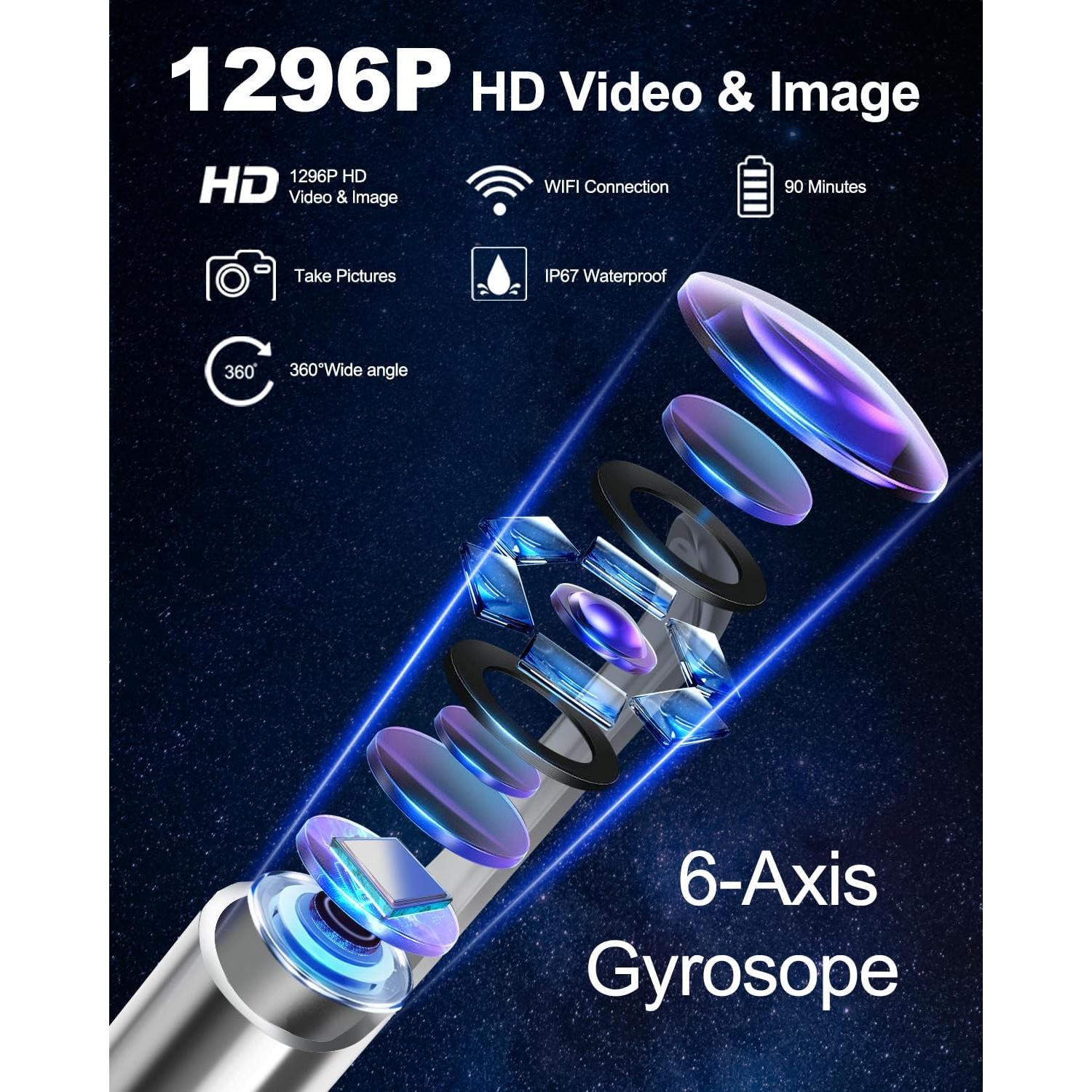 Kit de Limpieza de Oídos HaYiue 1296P HD con Cámara