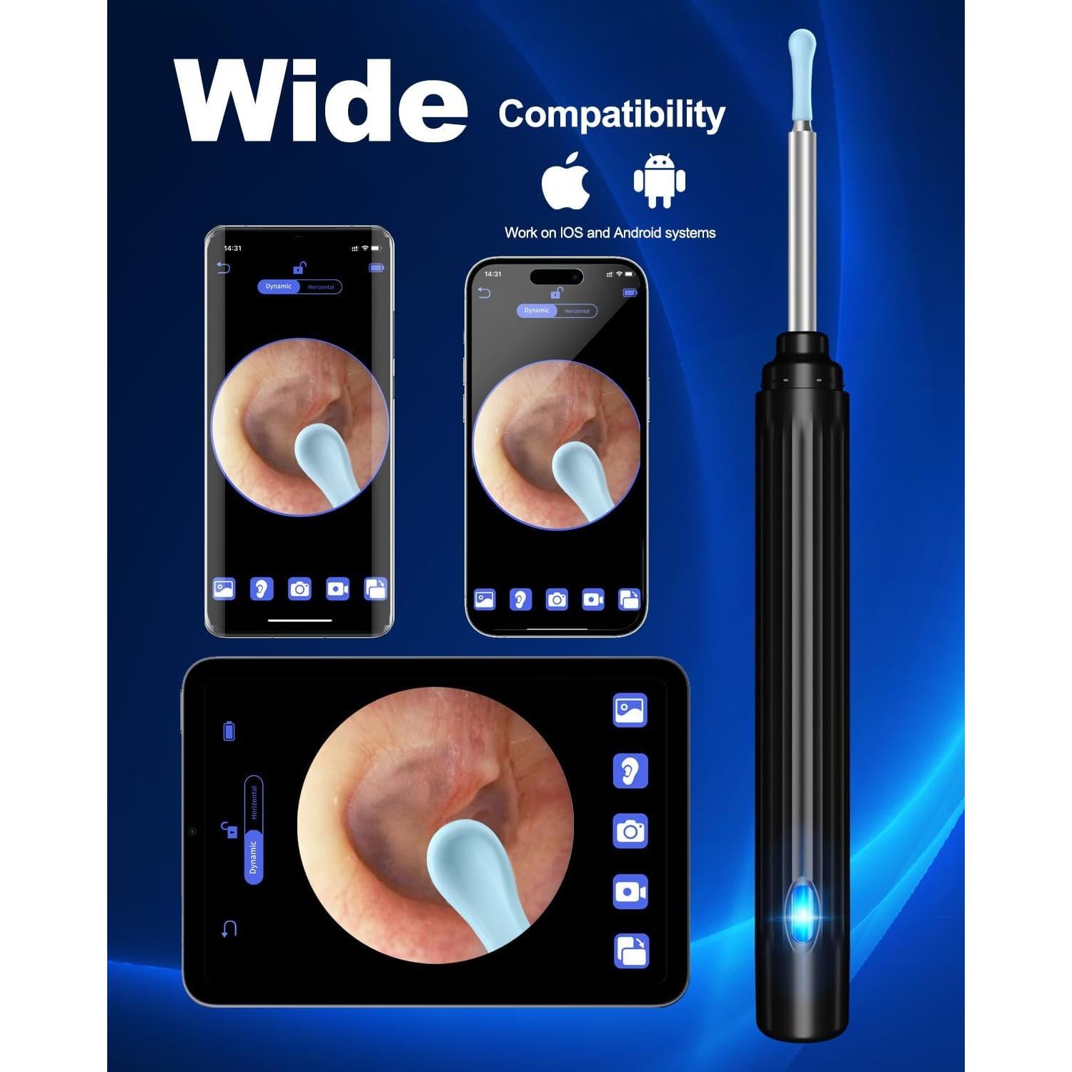 Kit de Limpieza de Oídos HaYiue 1296P HD con Cámara