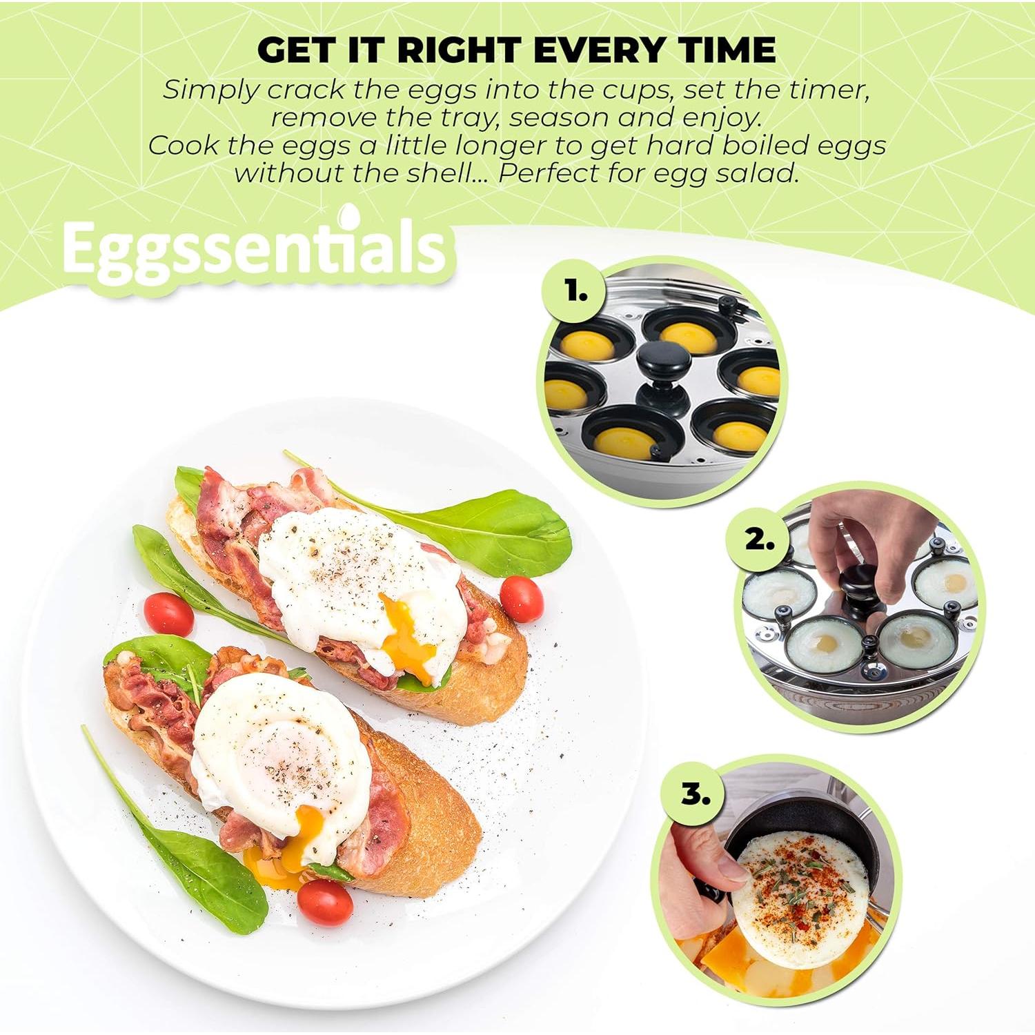 Sartén Antiadherente Eggssentials para 6 Huevos Poached
