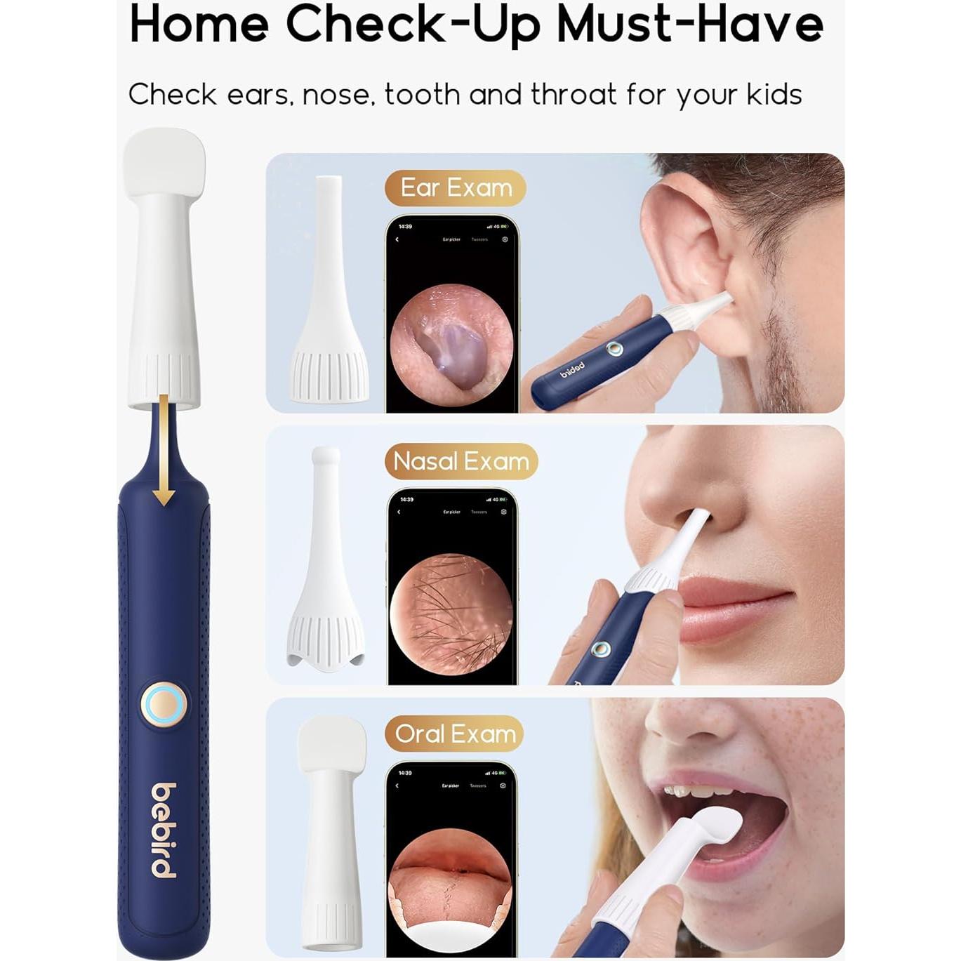 Bebird Earsight Plus Kit Limpieza Oídos Cámara HD 13,4 cm