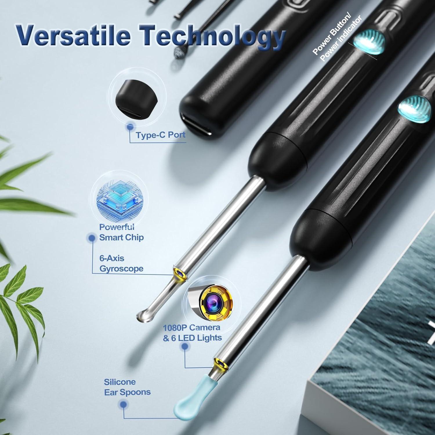 Limpiador de Oído NTGISO con Cámara 1080P y 6 LED