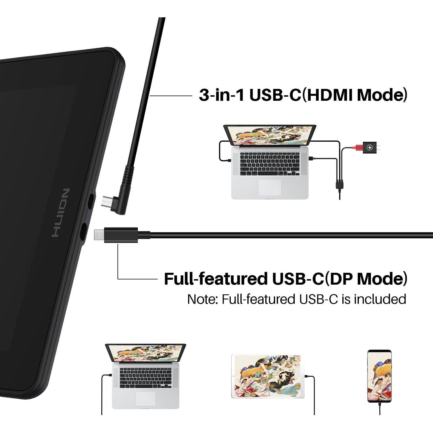 Tableta Gráfica Huion Kamvas 16 2021 15.6" Antirreflejo