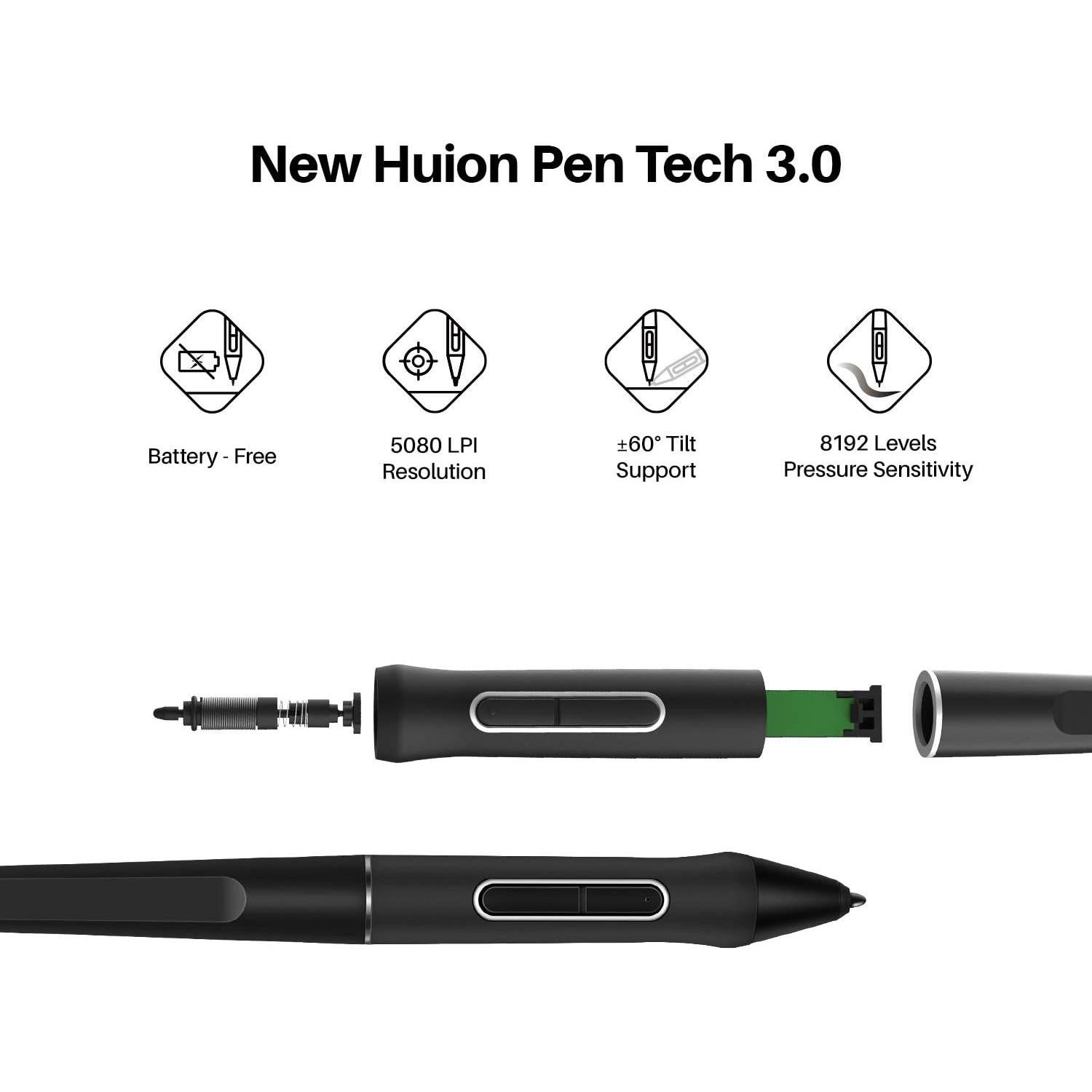 Tableta Gráfica Huion Kamvas 16 2021 15.6" Antirreflejo