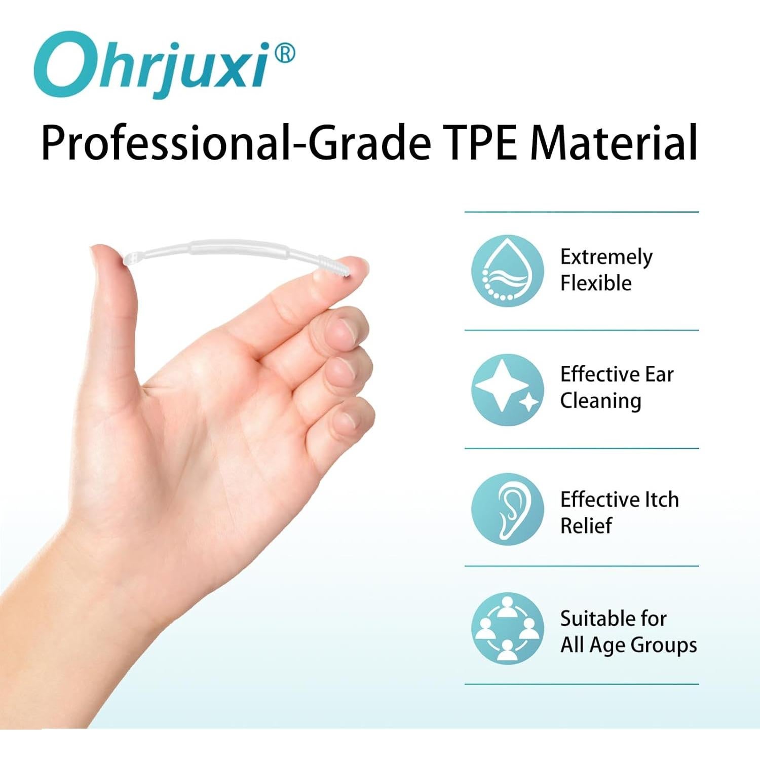 Kit de Limpieza de Oídos Ohrjuxi 18 Piezas TPE Profesional