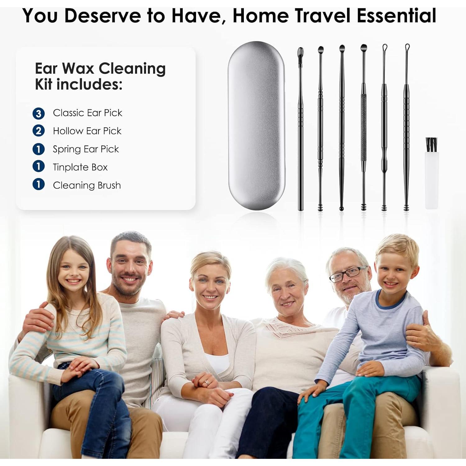 Kit de Limpieza de Oídos ECKXCH - 6 Herramientas Seguras