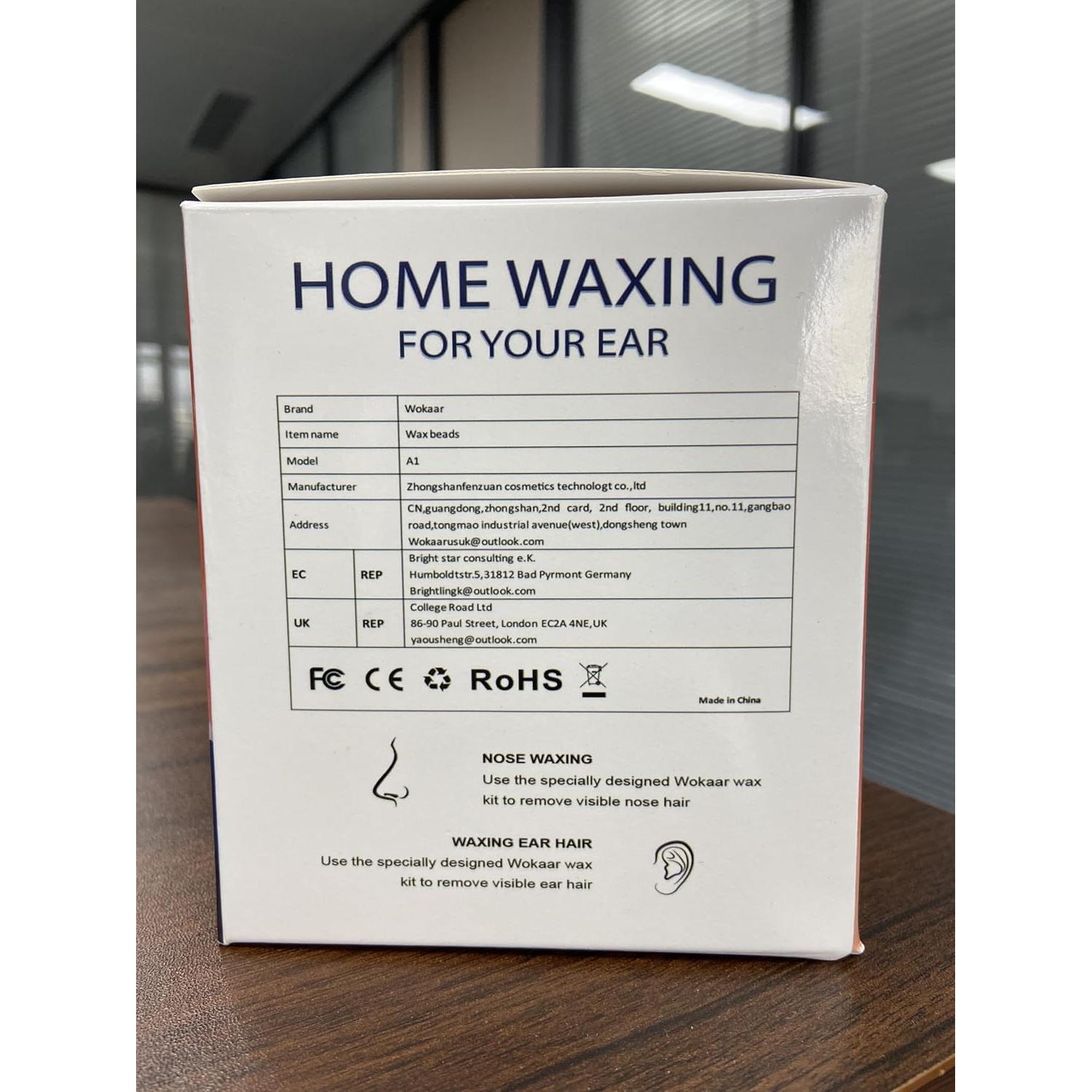 Kit de Cera para Oídos y Nariz Wokaar 100g + 30 Aplicadores