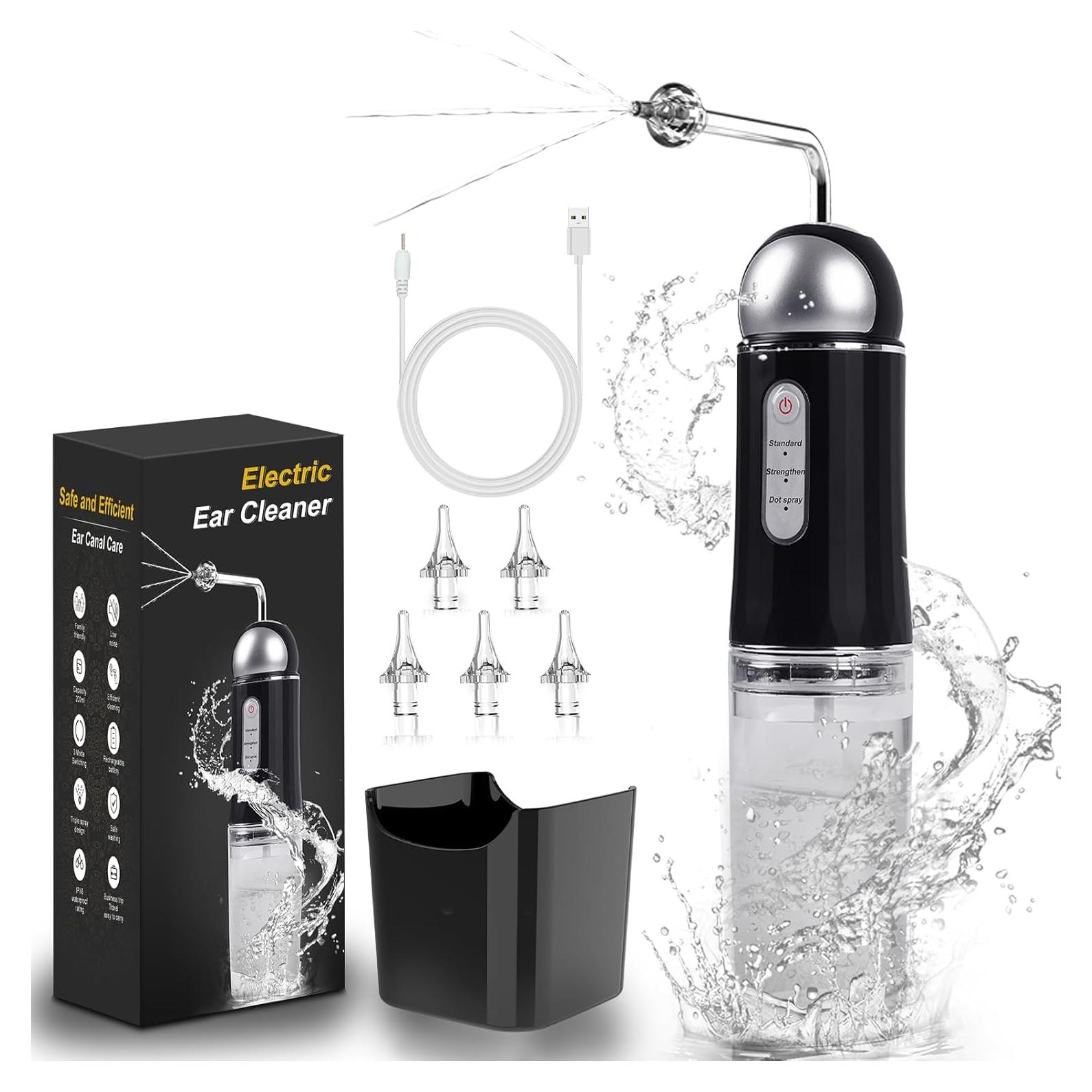 Limpiador de Oídos Eléctrico VDPHYC Negro con Modos de Agua