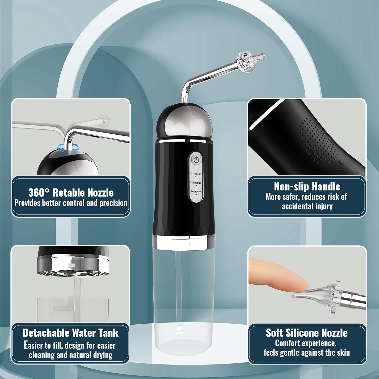 Limpiador de Oídos Eléctrico VDPHYC Negro con Modos de Agua