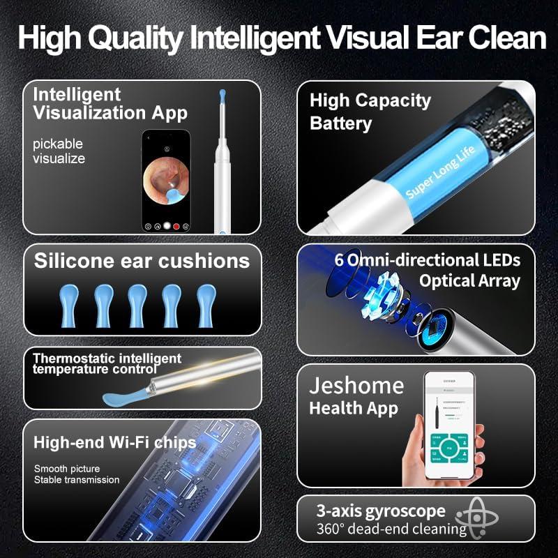 Limpiador de Oídos Eléctrico Lingtoud con Cámara HD 2 Pzs