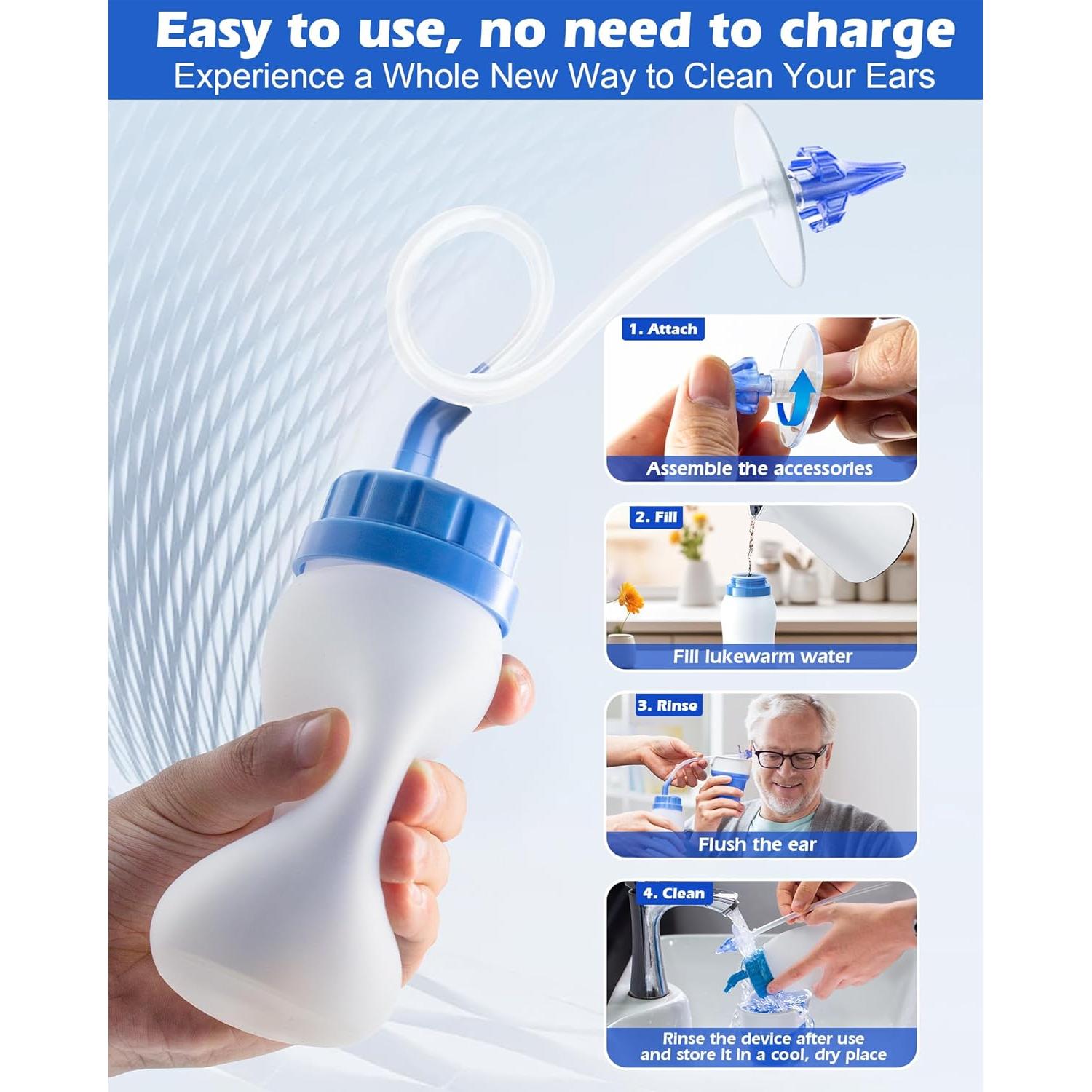 Kit de Eliminación de Cerumen MAOEVER Azul, Limpieza Suave