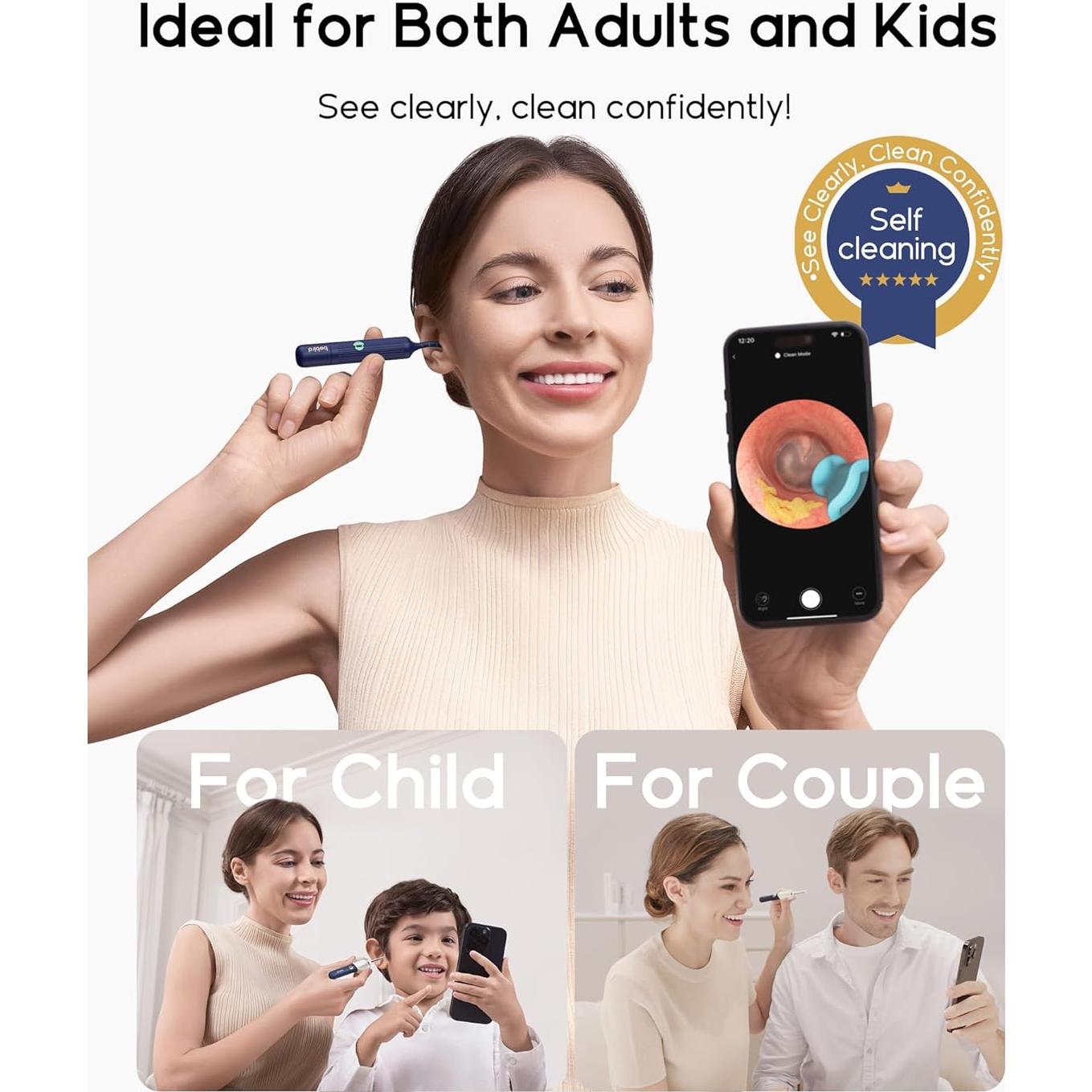 Kit de limpieza de oídos Earsight Plus con cámara HD