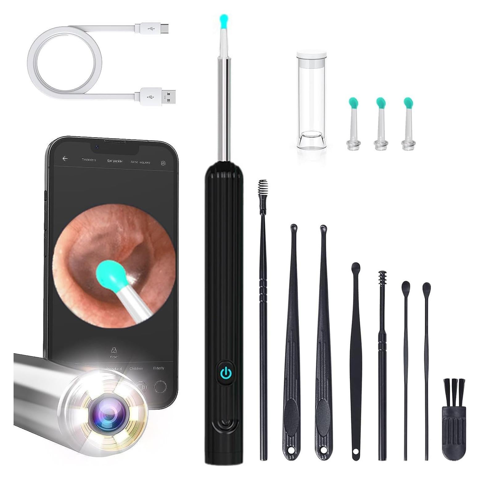 Kit de Eliminación de Cerumen OKUBOX con Cámara HD 1080P