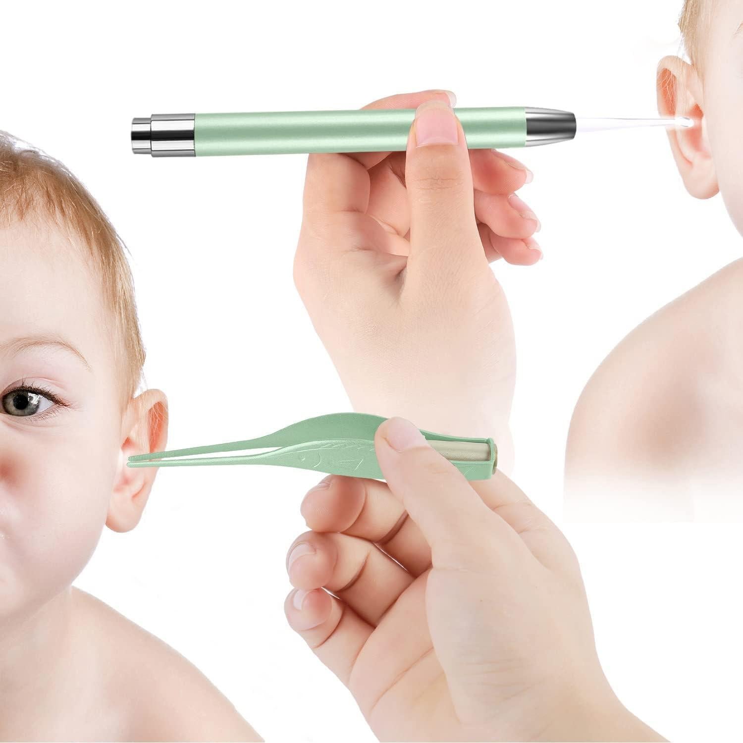 Kit de limpieza de oídos YESUNNY 4 piezas con luz LED