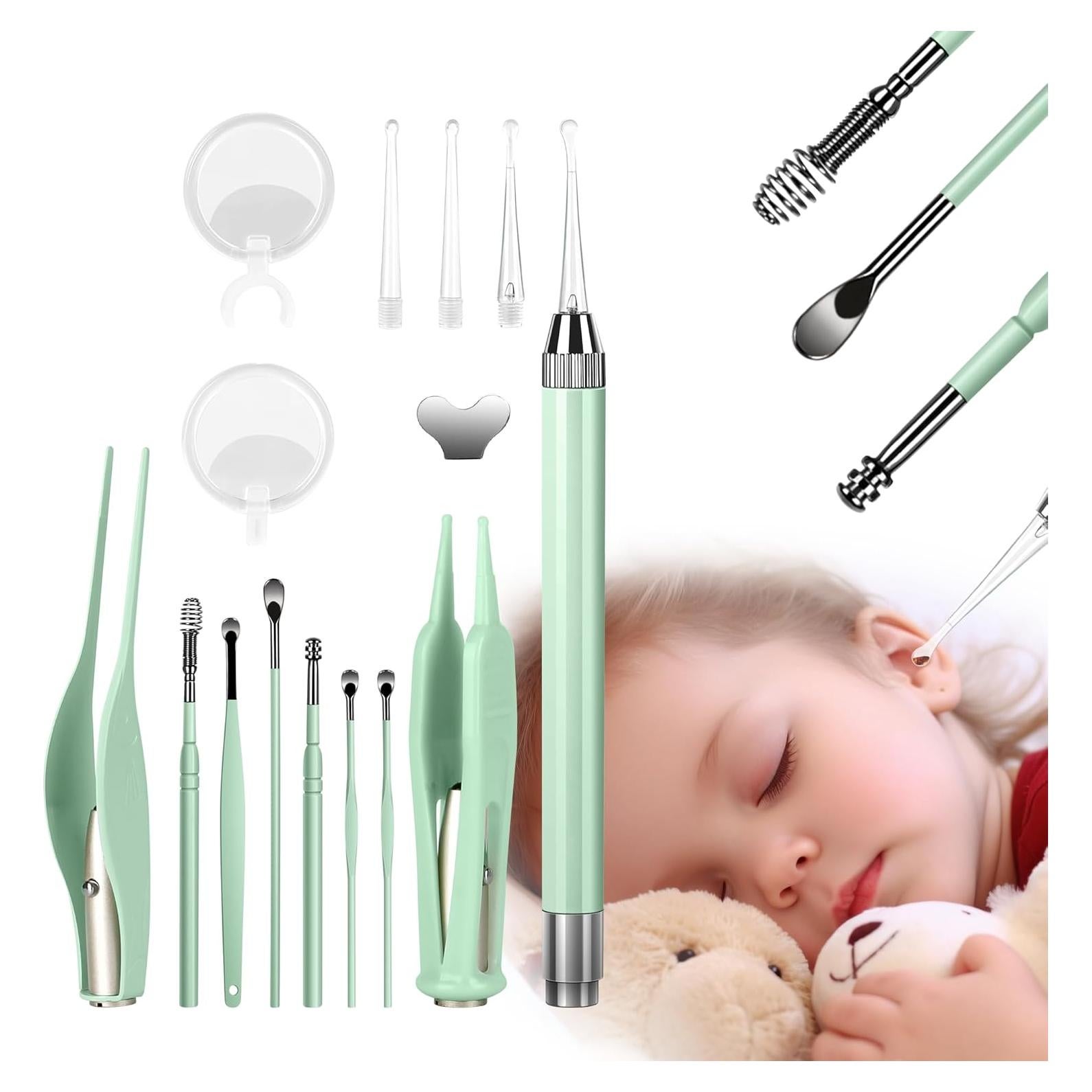 Kit de Limpieza de Oídos POZILAN con Luz LED - 15 Piezas