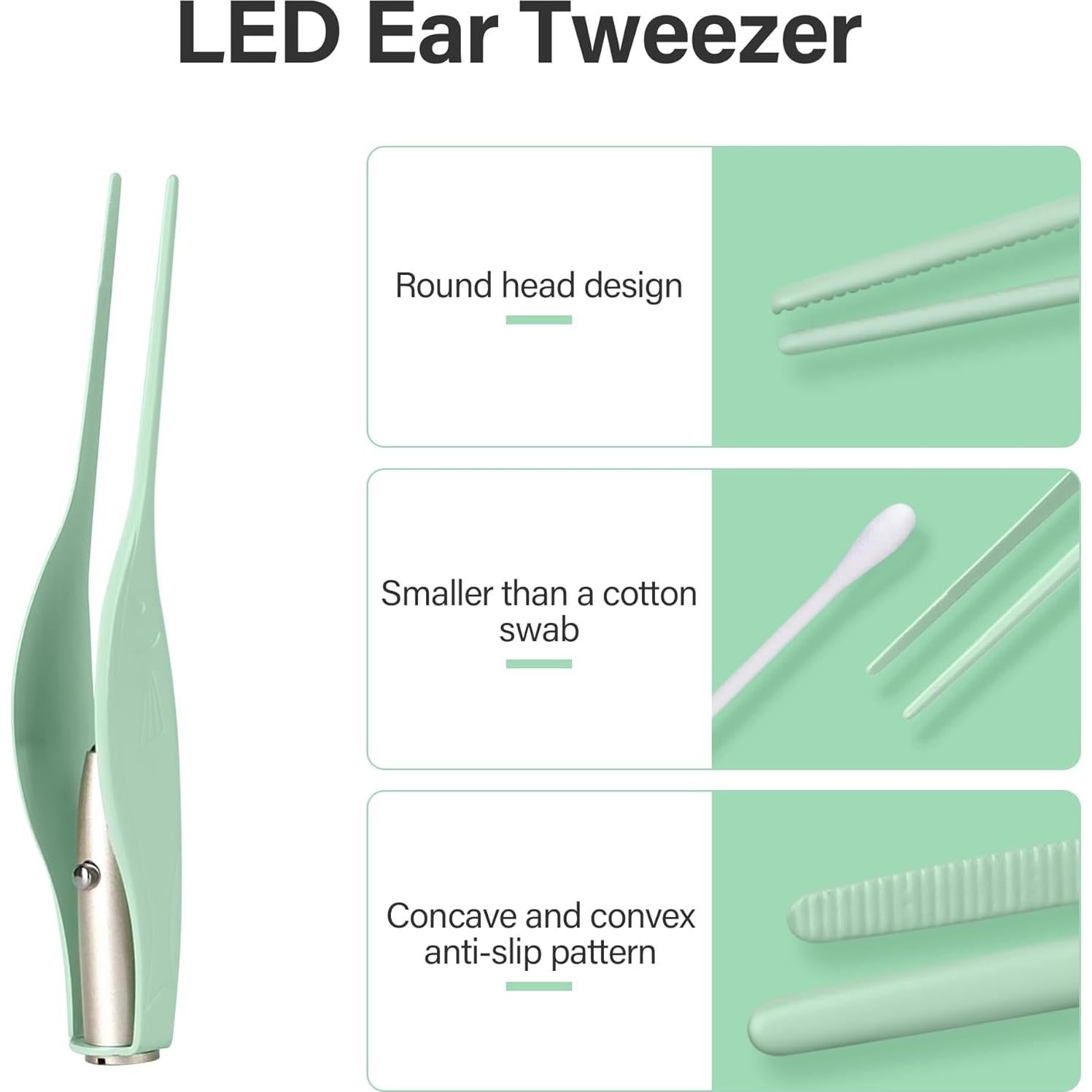 Kit de Limpieza de Oídos POZILAN con Luz LED - 15 Piezas