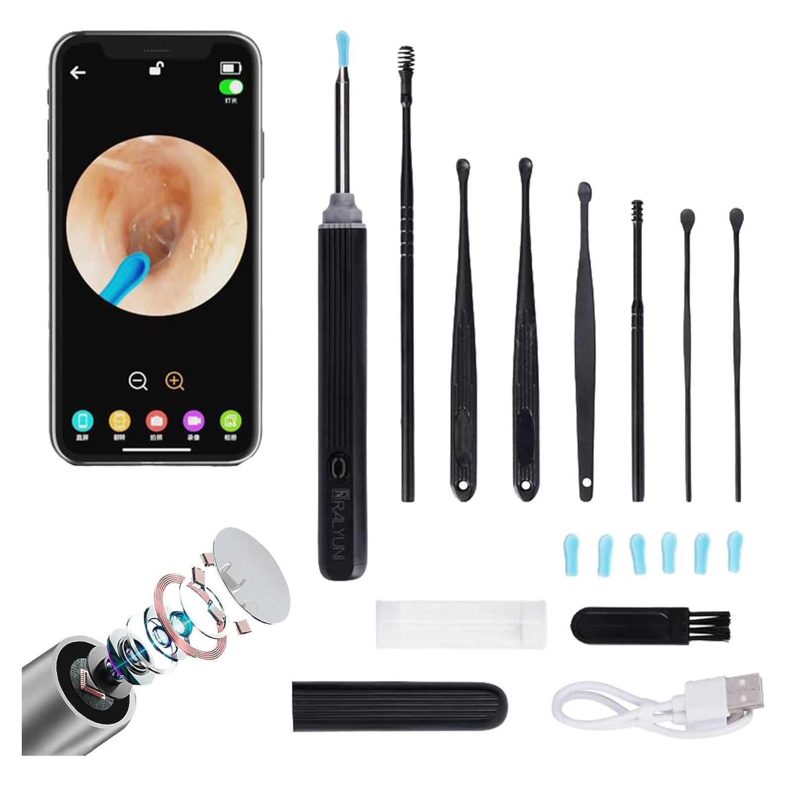 Limpiador de Oídos con Cámara HD Yunwei - Kit Integral