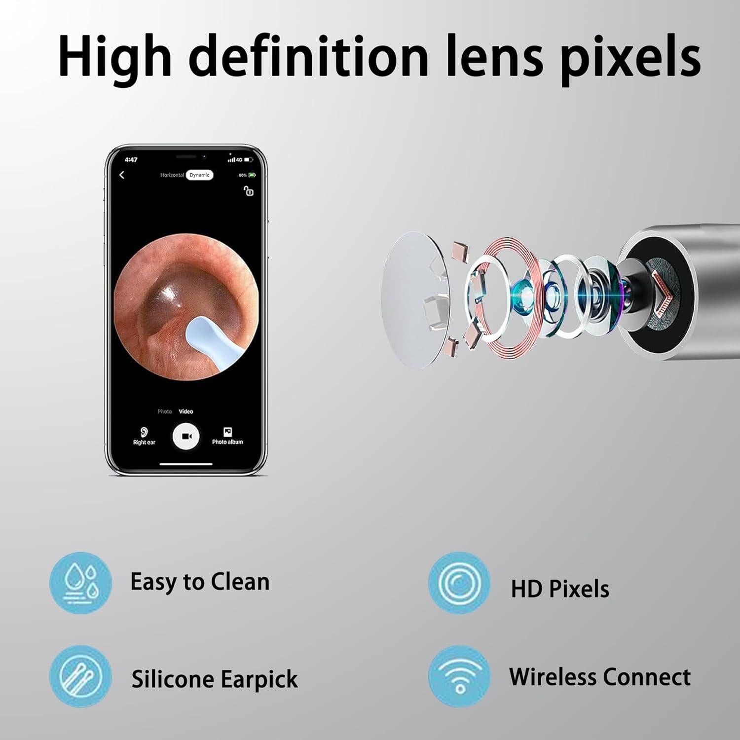 Limpiador de Oídos con Cámara HD Yunwei - Kit Integral