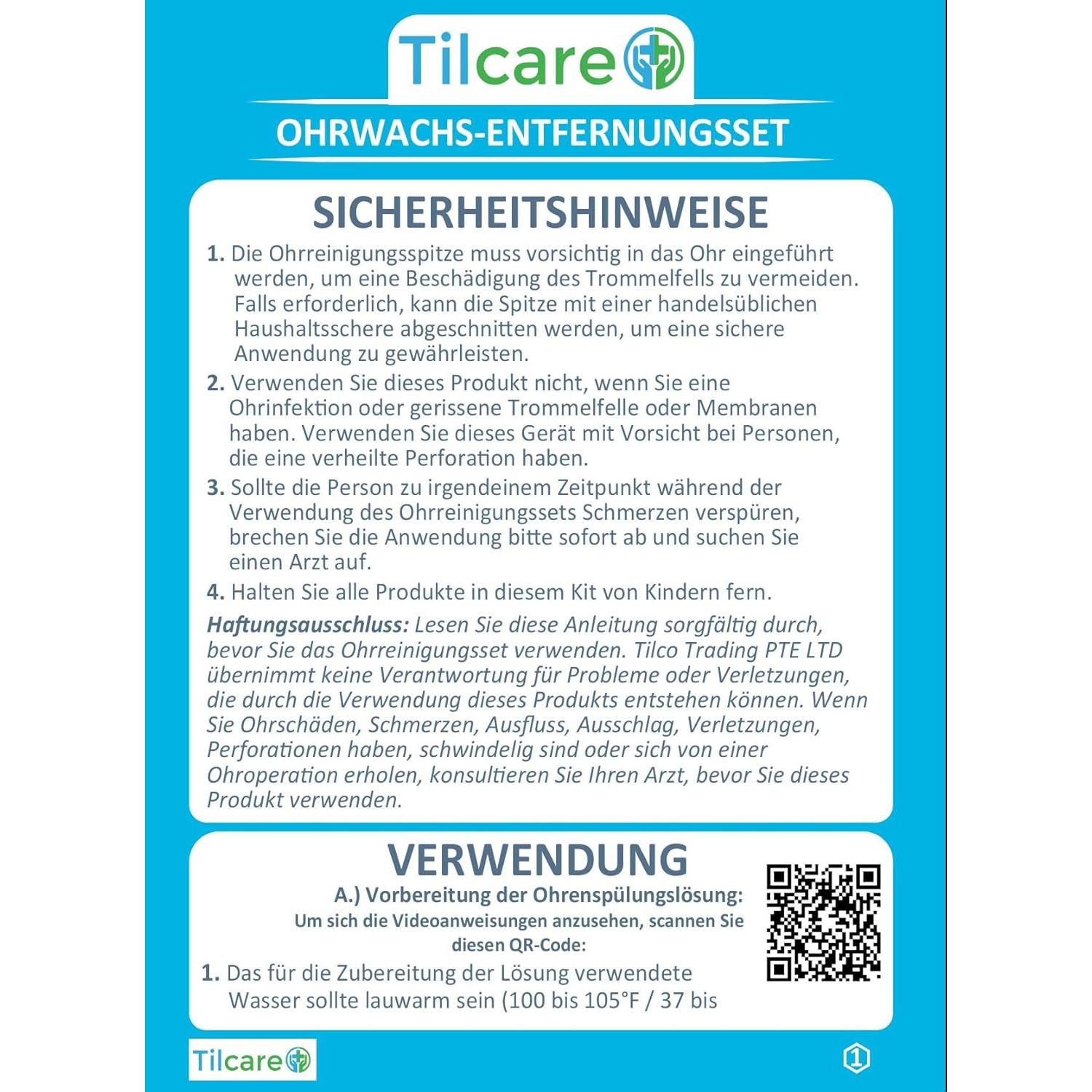 Kit de Limpieza de Oídos Tilcare - Eliminación de Cerumen