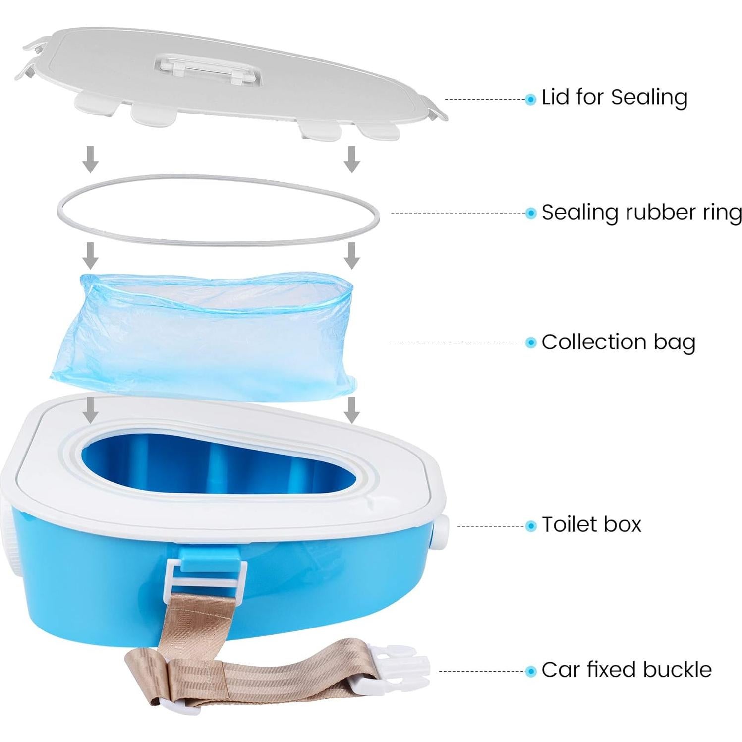 Inodoro Portátil ARCITON para Camping y Viajes 1,65 kg