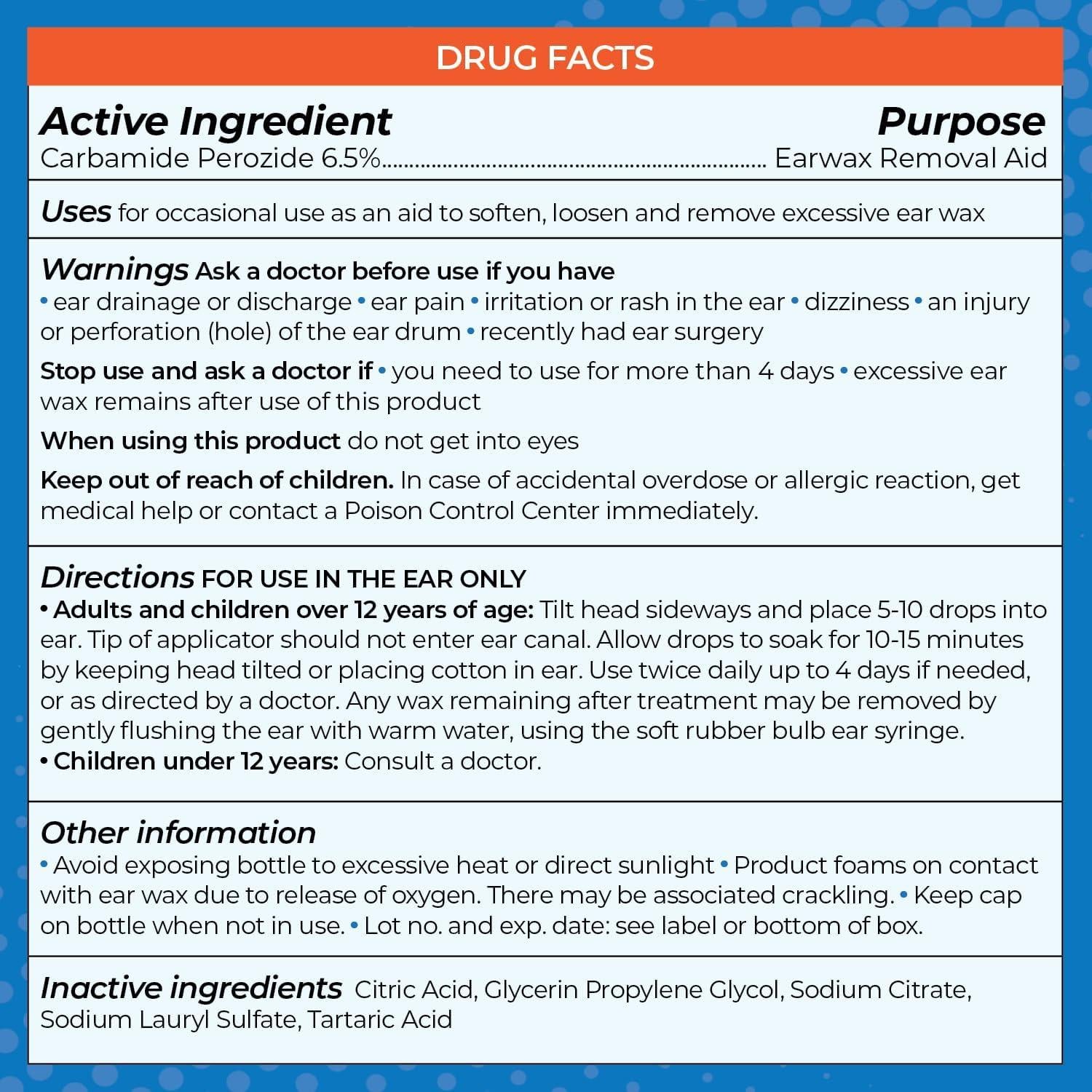 Kit de Limpieza de Oídos WaxBgone con Jeringa y Gotas