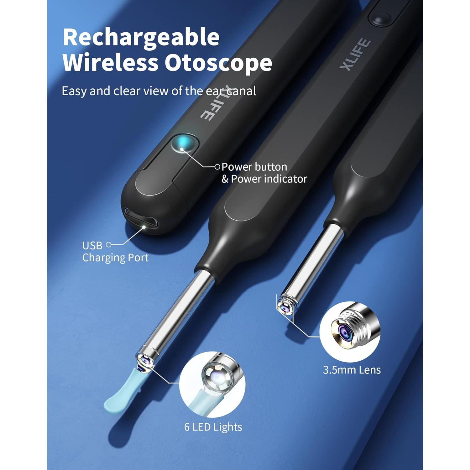 Limpiador de Oídos Yumika X1 con Cámara HD 1080P 7 Piezas