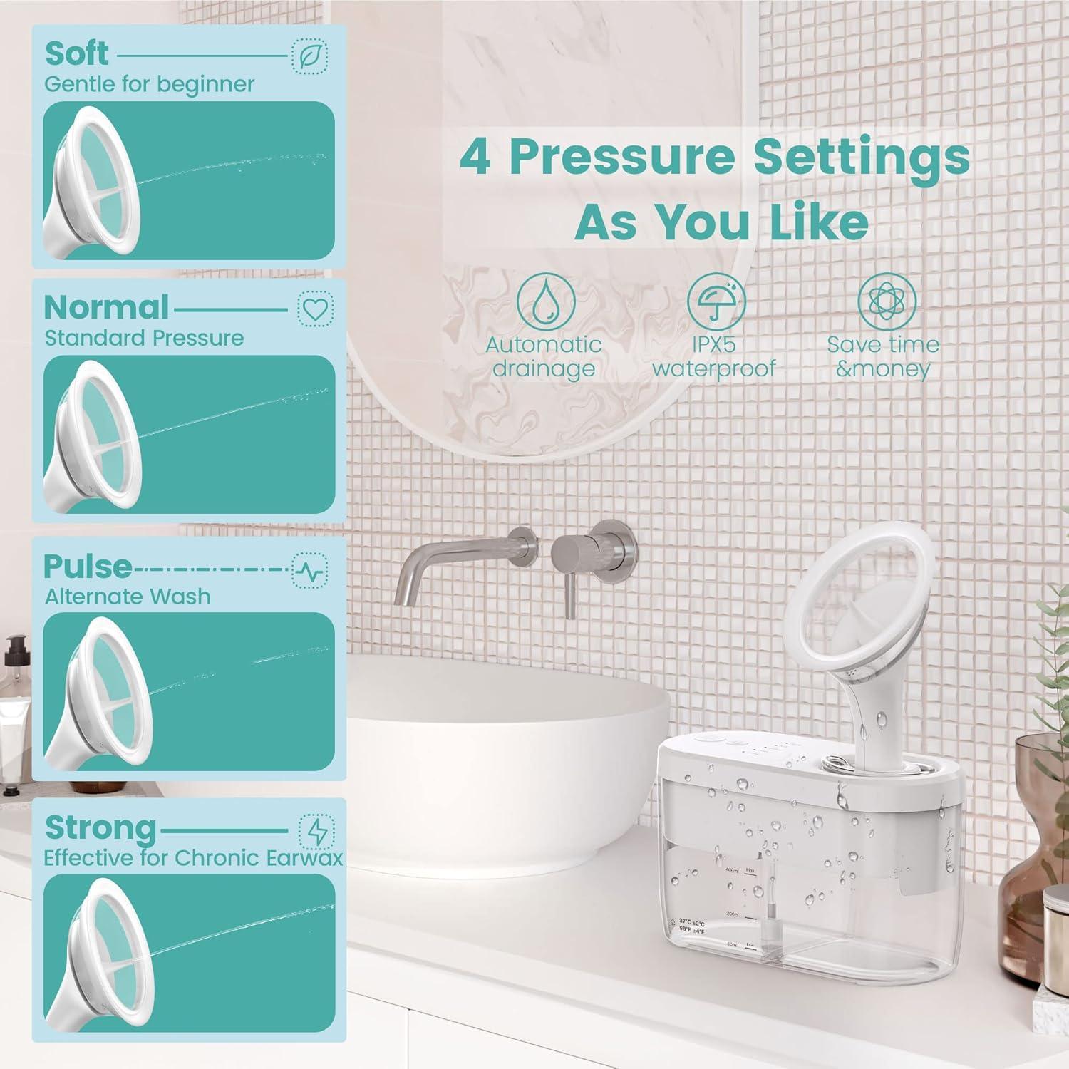 Limpiador de Oídos Eléctrico Momspeace con 10 Puntas