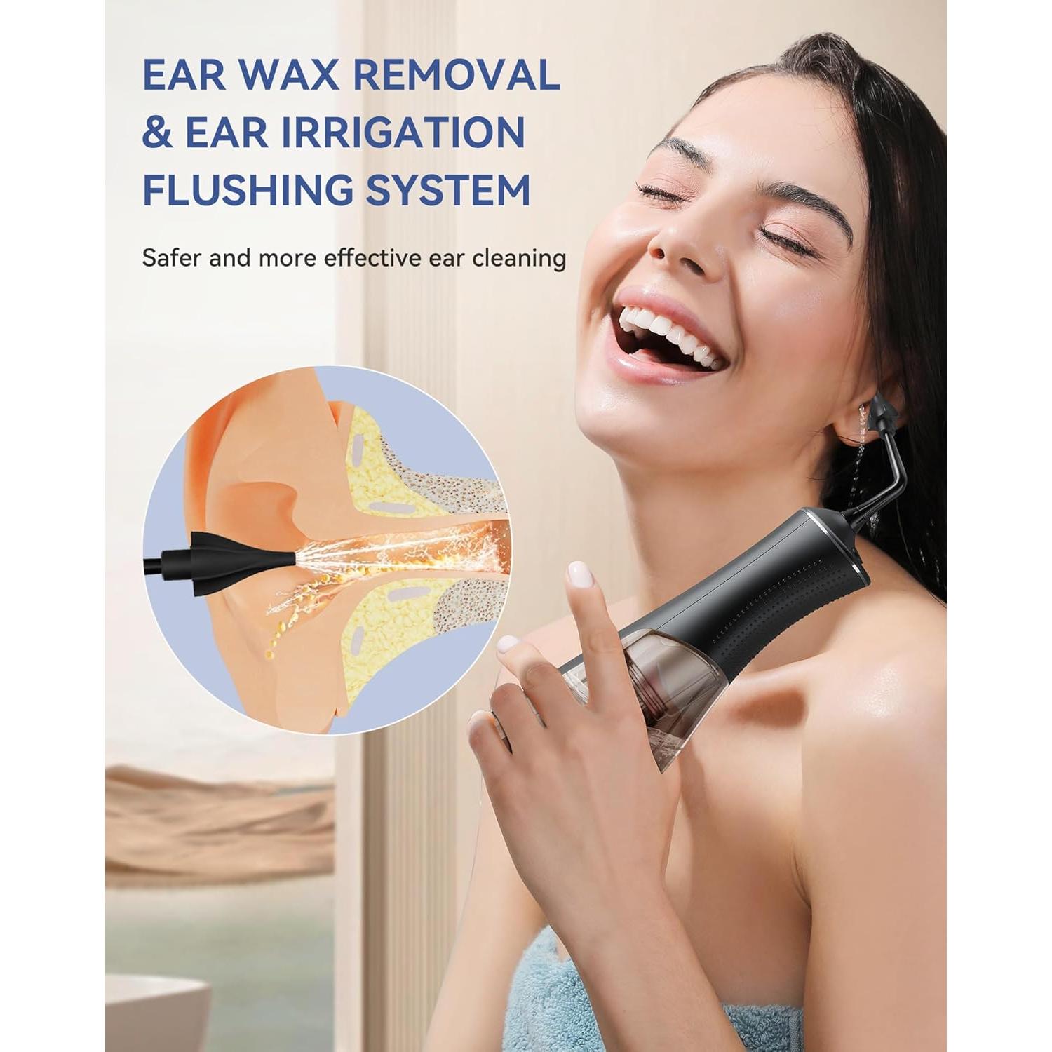 Limpiador de Oídos Eléctrico SEEDEAR 300ml - Kit de Irrigación