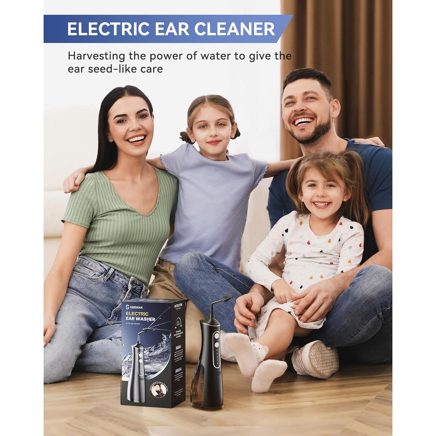 Limpiador de Oídos Eléctrico SEEDEAR 300ml - Kit de Irrigación