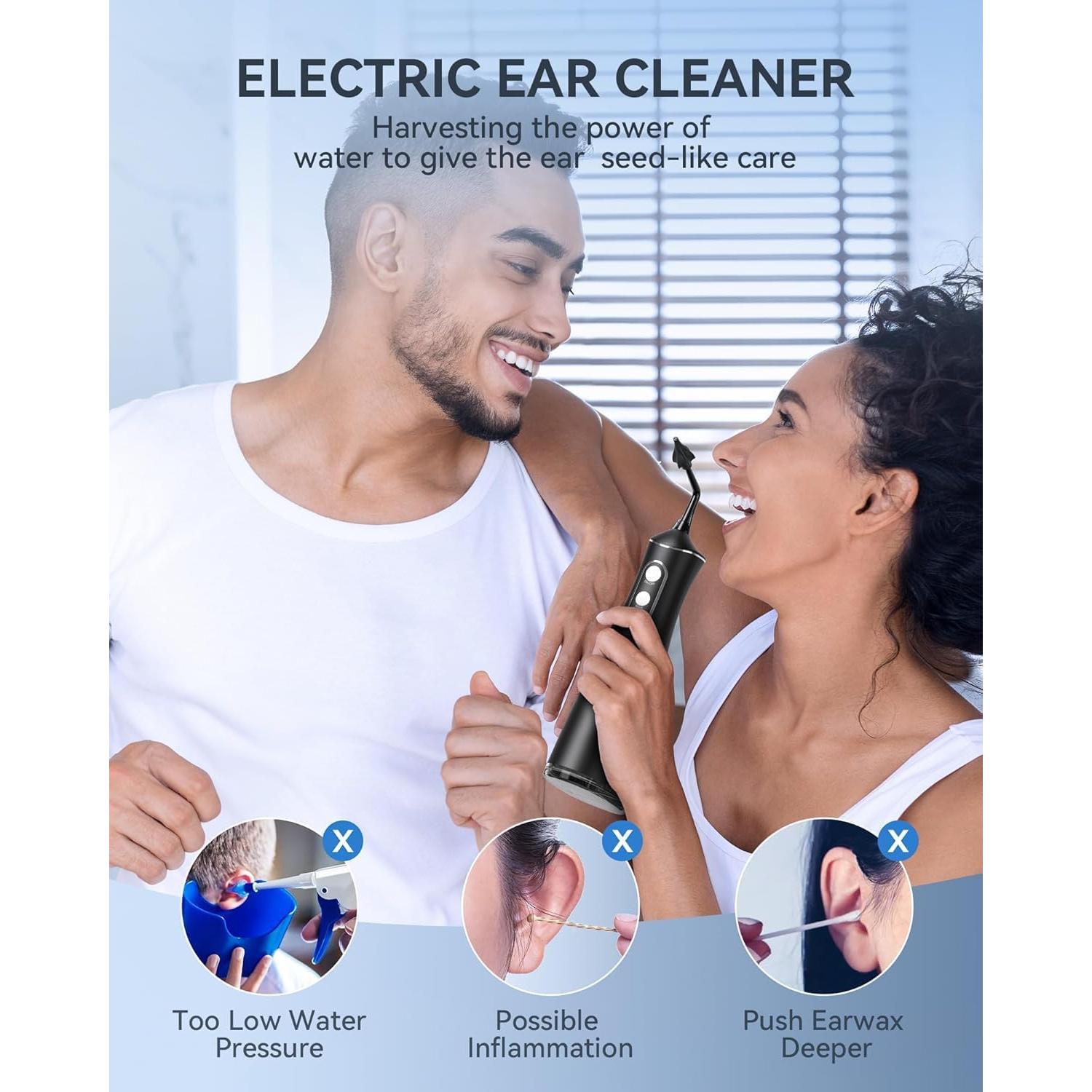 Limpiador de Oídos Eléctrico SEEDEAR 300ml - Kit de Irrigación